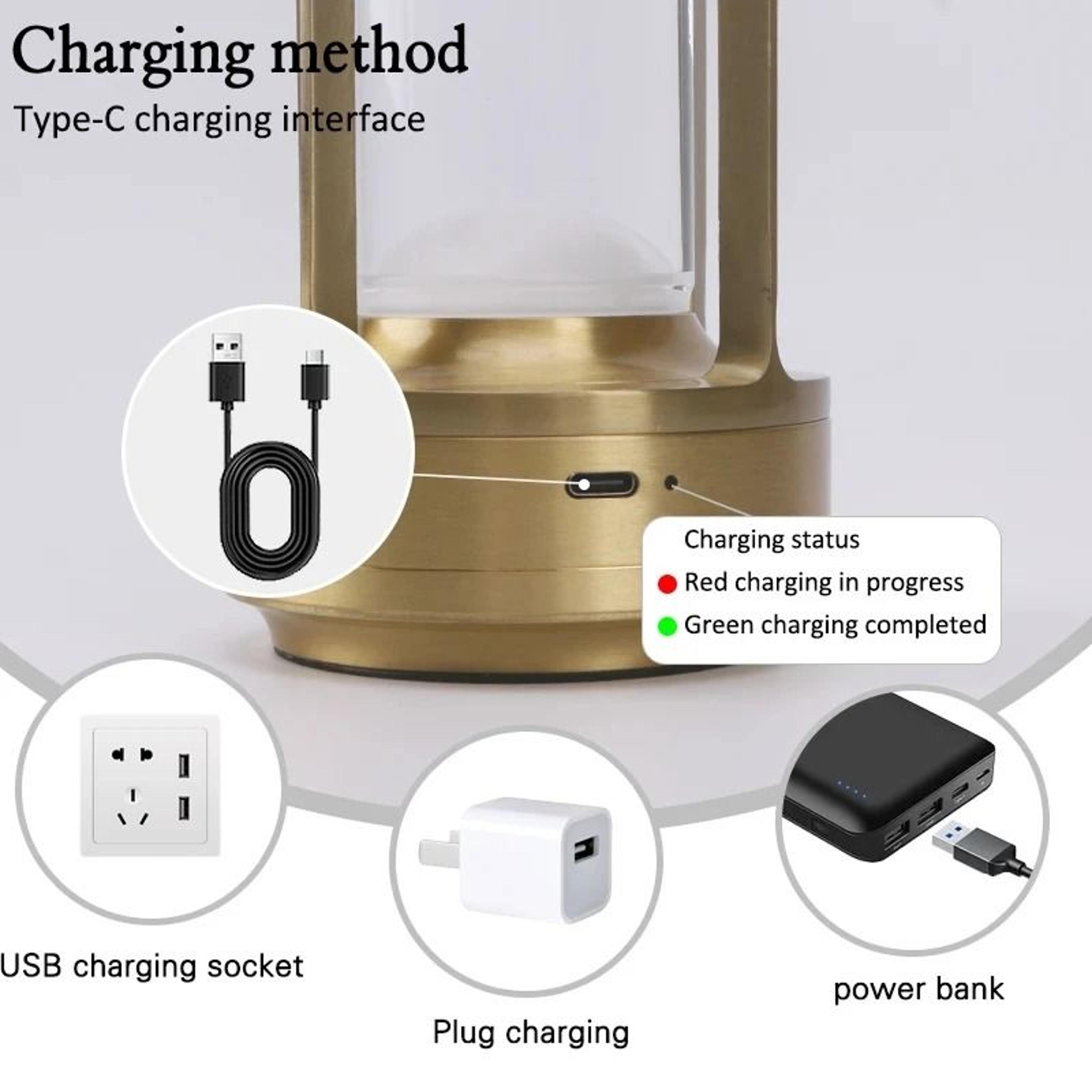 HOMEFISH Rechargeable Touch Table Lamp For Elegant Ambient Lighting At Home 4