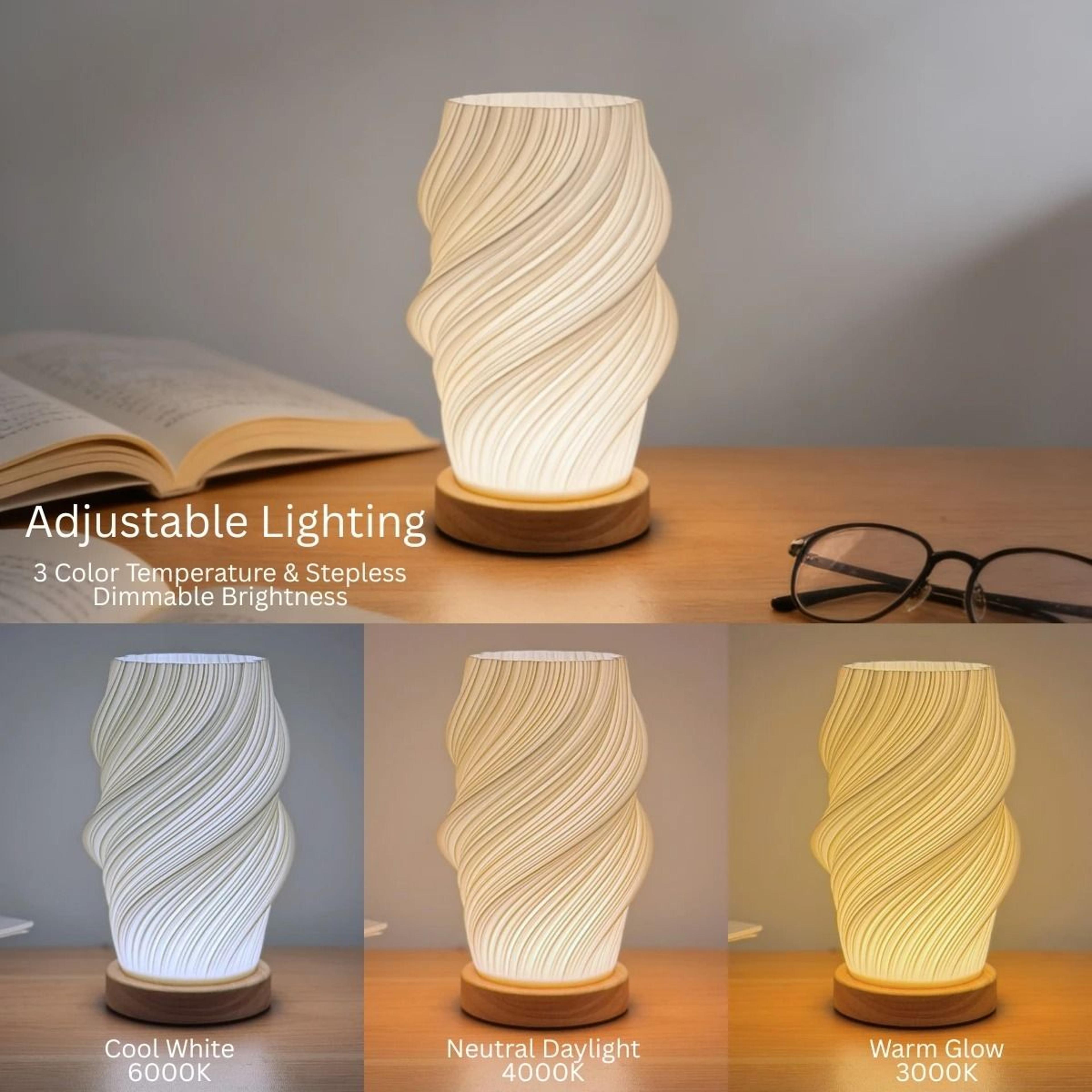Nordic Tri Color USB Table Lamp For Cozy Reading And Decor 4