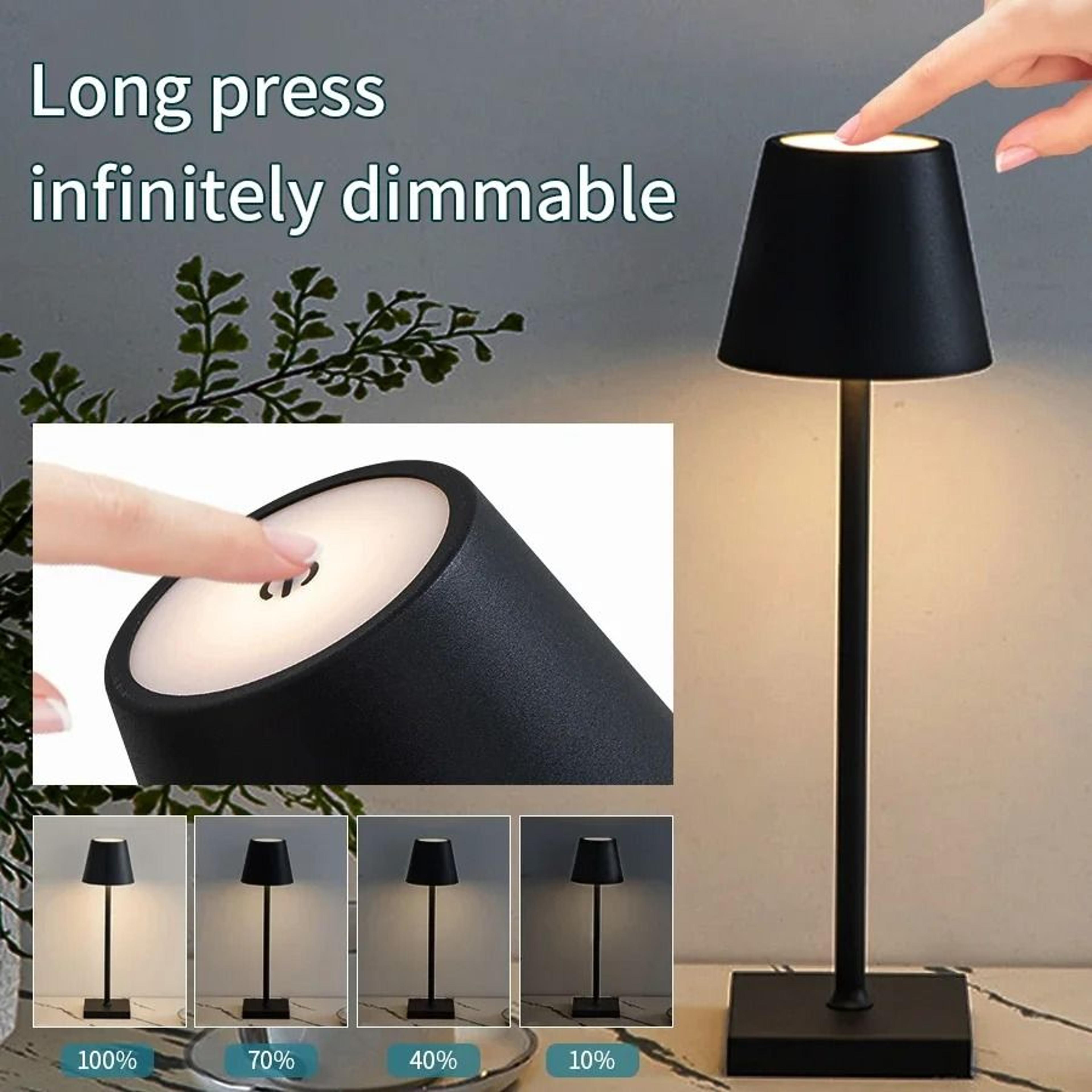 Rechargeable Touch LED Table Lamp For Elegant Cordless Indoor Outdoor Ambiance 3