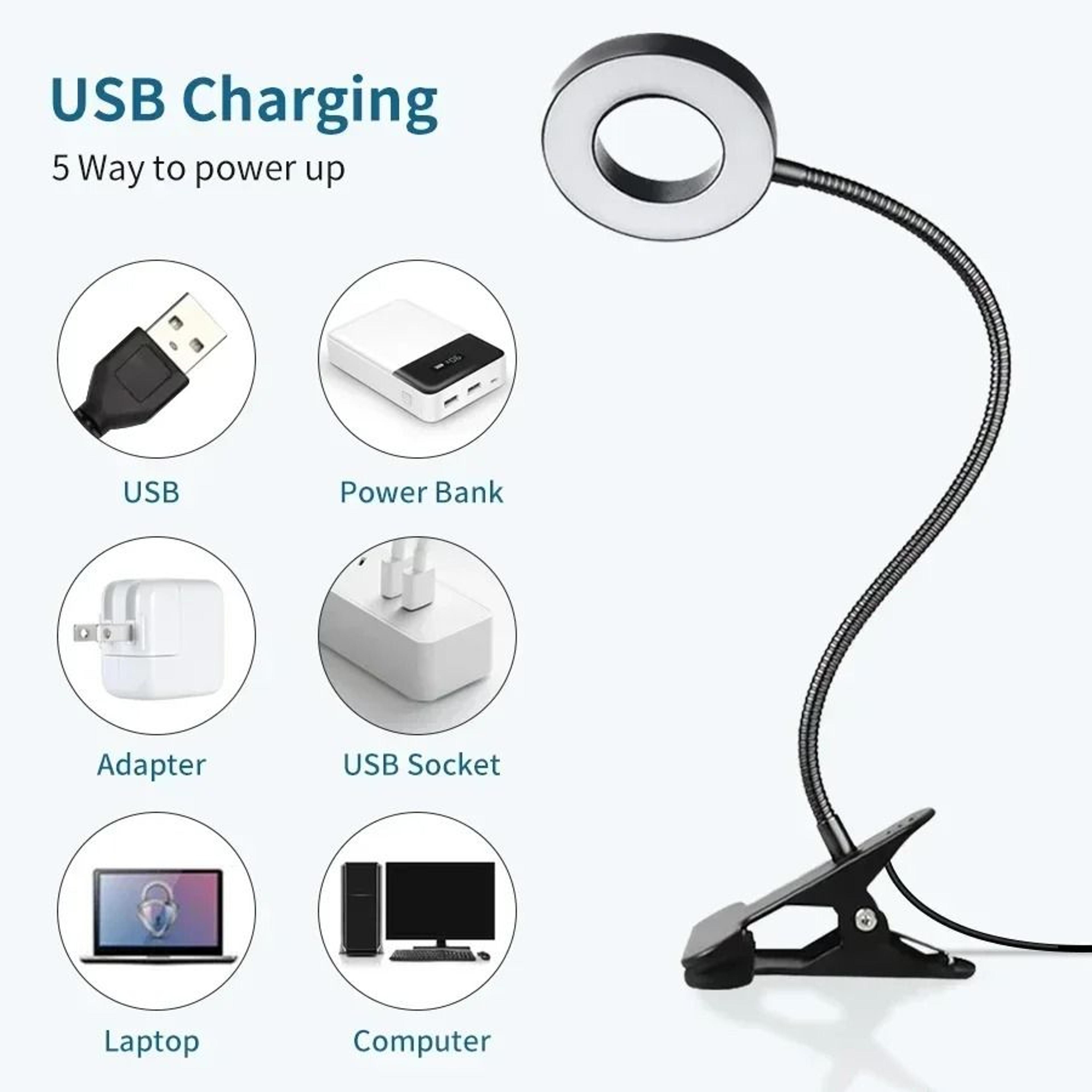 Flexible Clip On LED Study Lamp With Three Color Lighting Modes 2