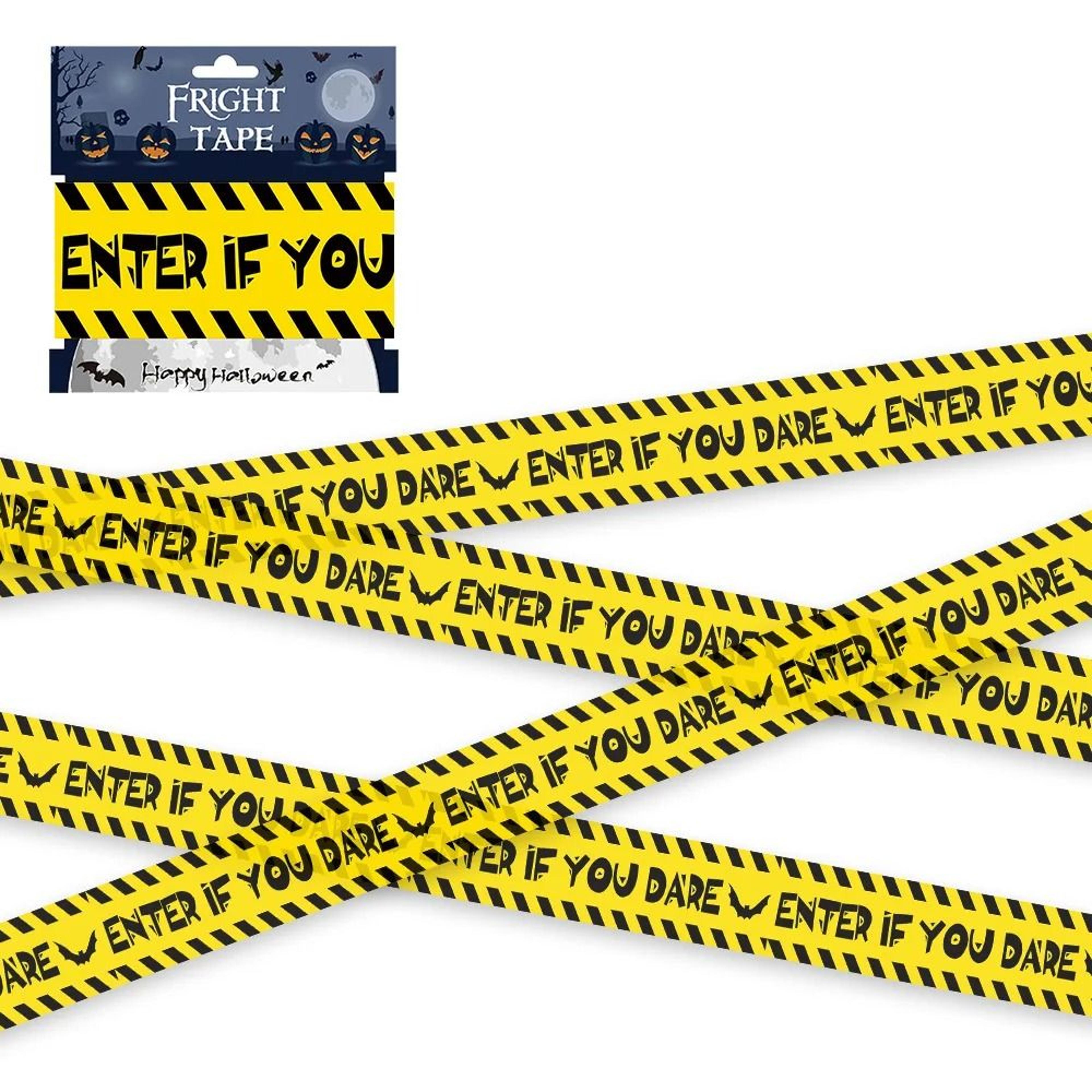 Skull Warning Tape Decoration For Spooky Halloween Doors Windows And Parties 6