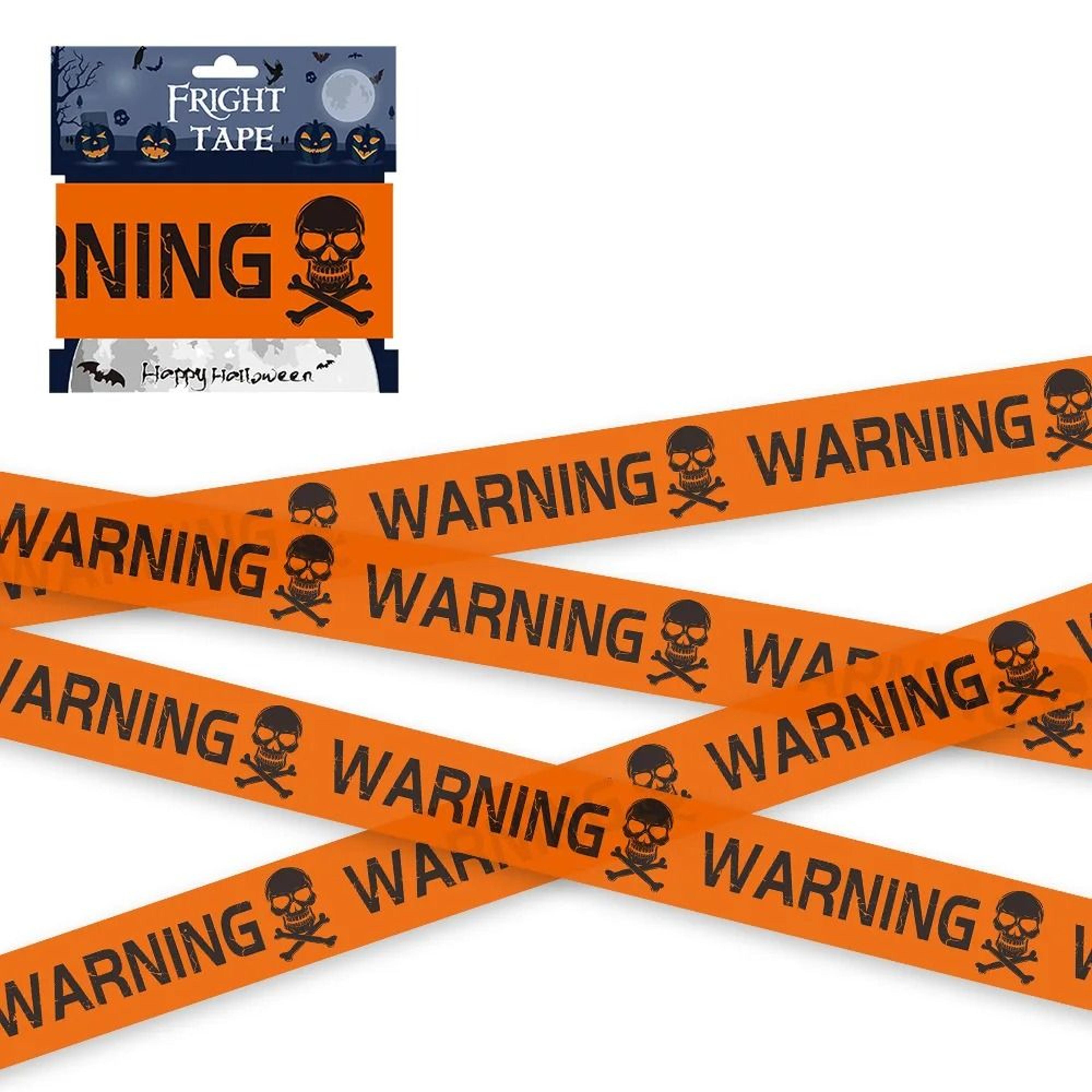 Skull Warning Tape Decoration For Spooky Halloween Doors Windows And Parties 2