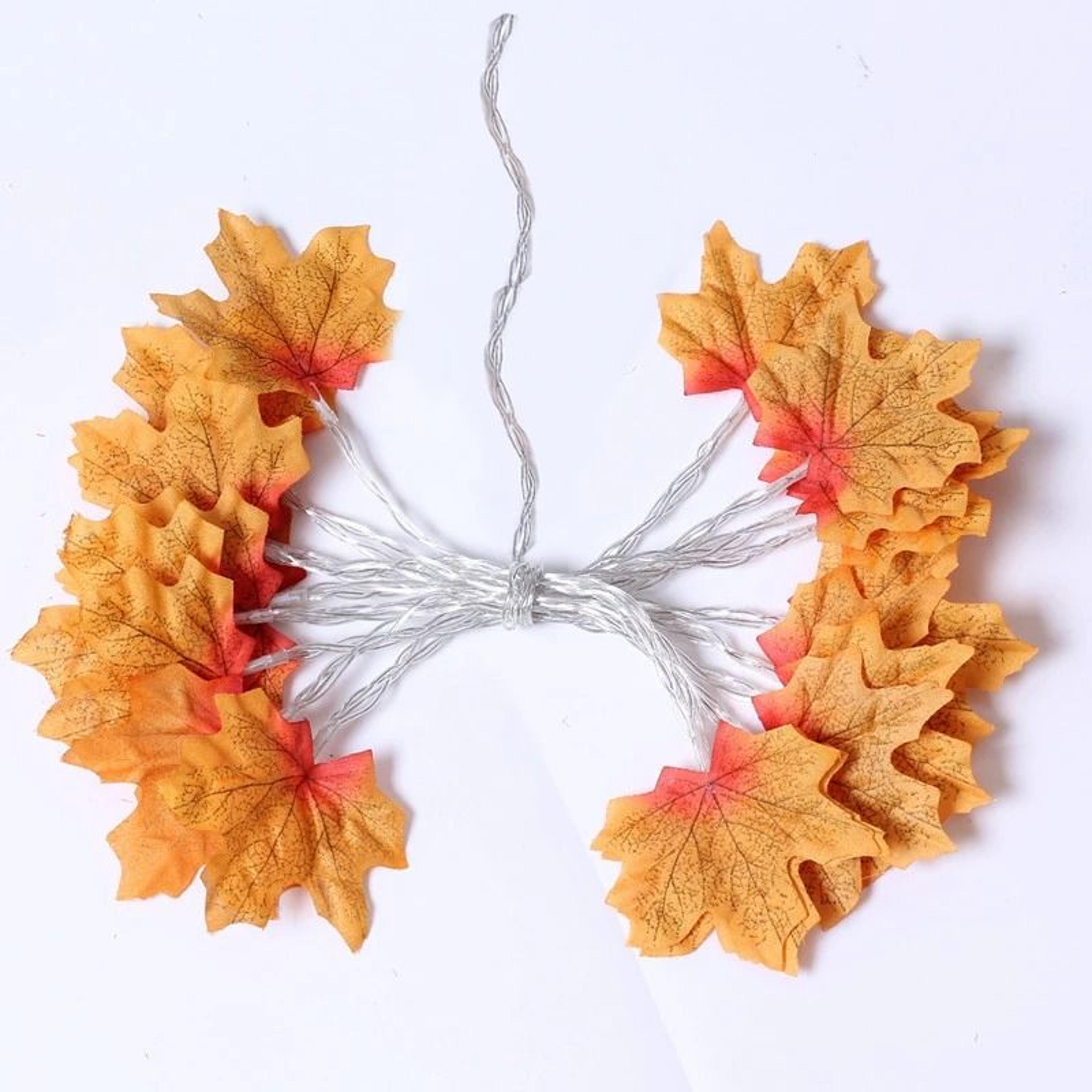 Warm Maple Leaf LED Garland Lights For Cozy Autumn Holiday Decor 3
