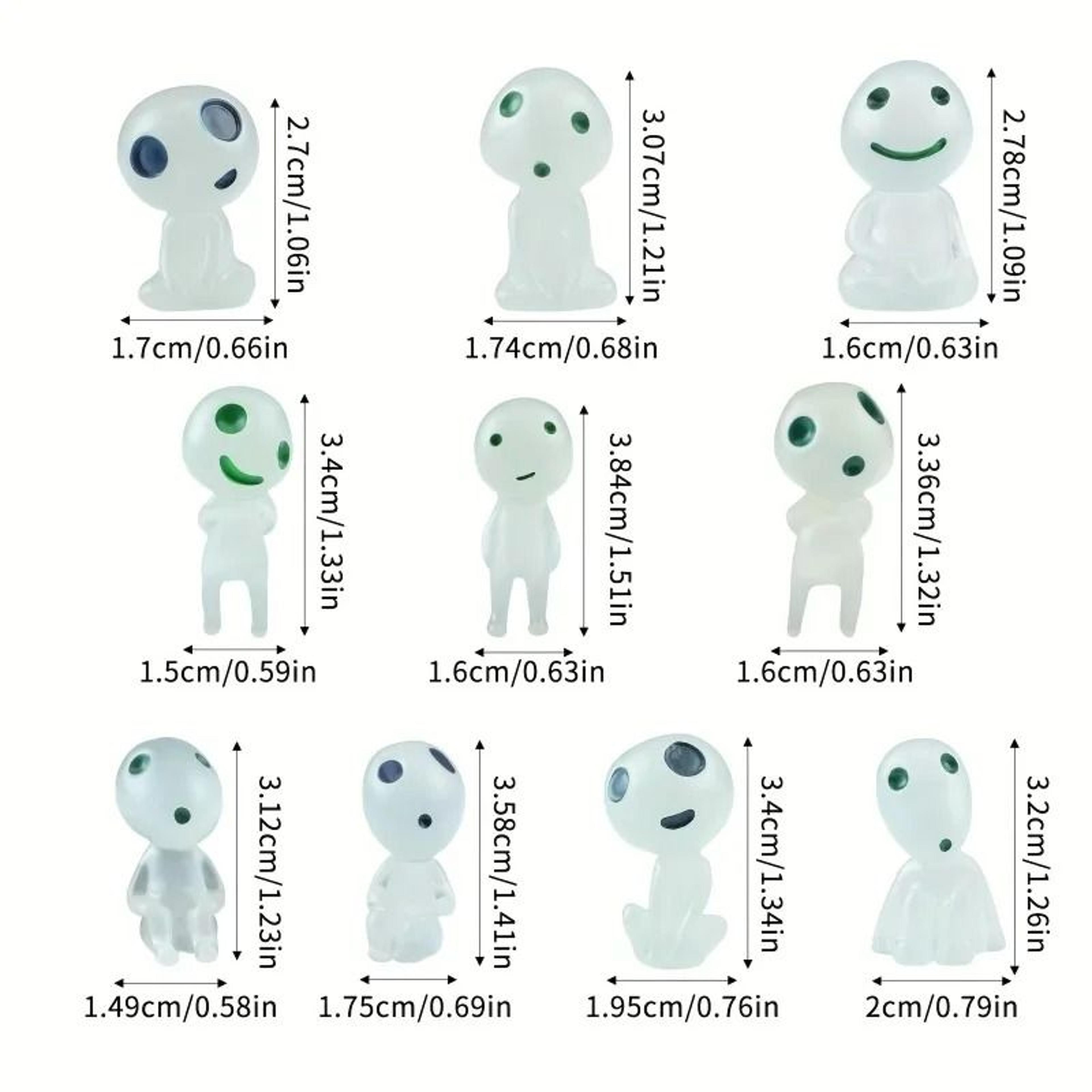 Glow In The Dark Mini Ghost Resin Figures Set 2