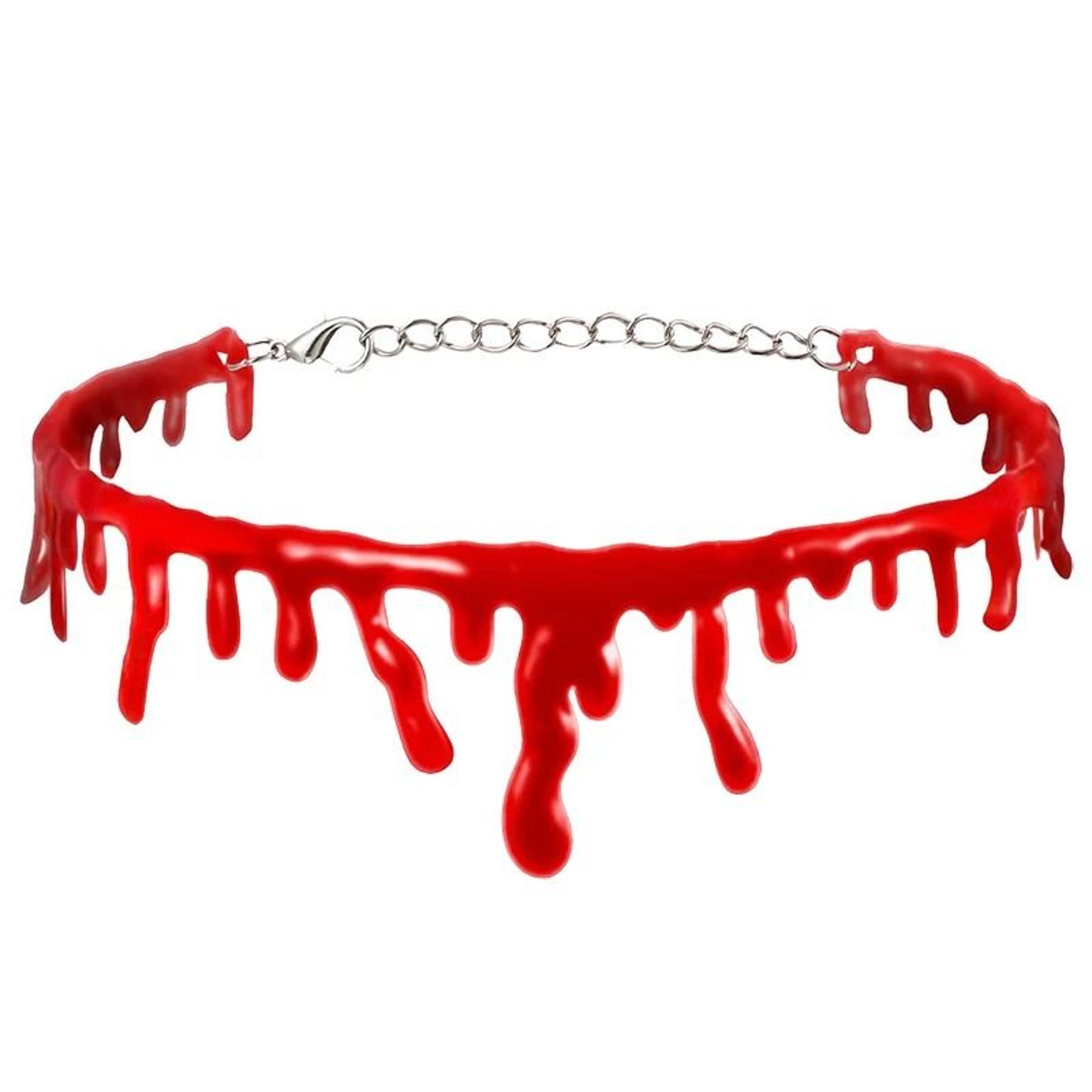 Dripping Blood Vampire Choker Necklace 2