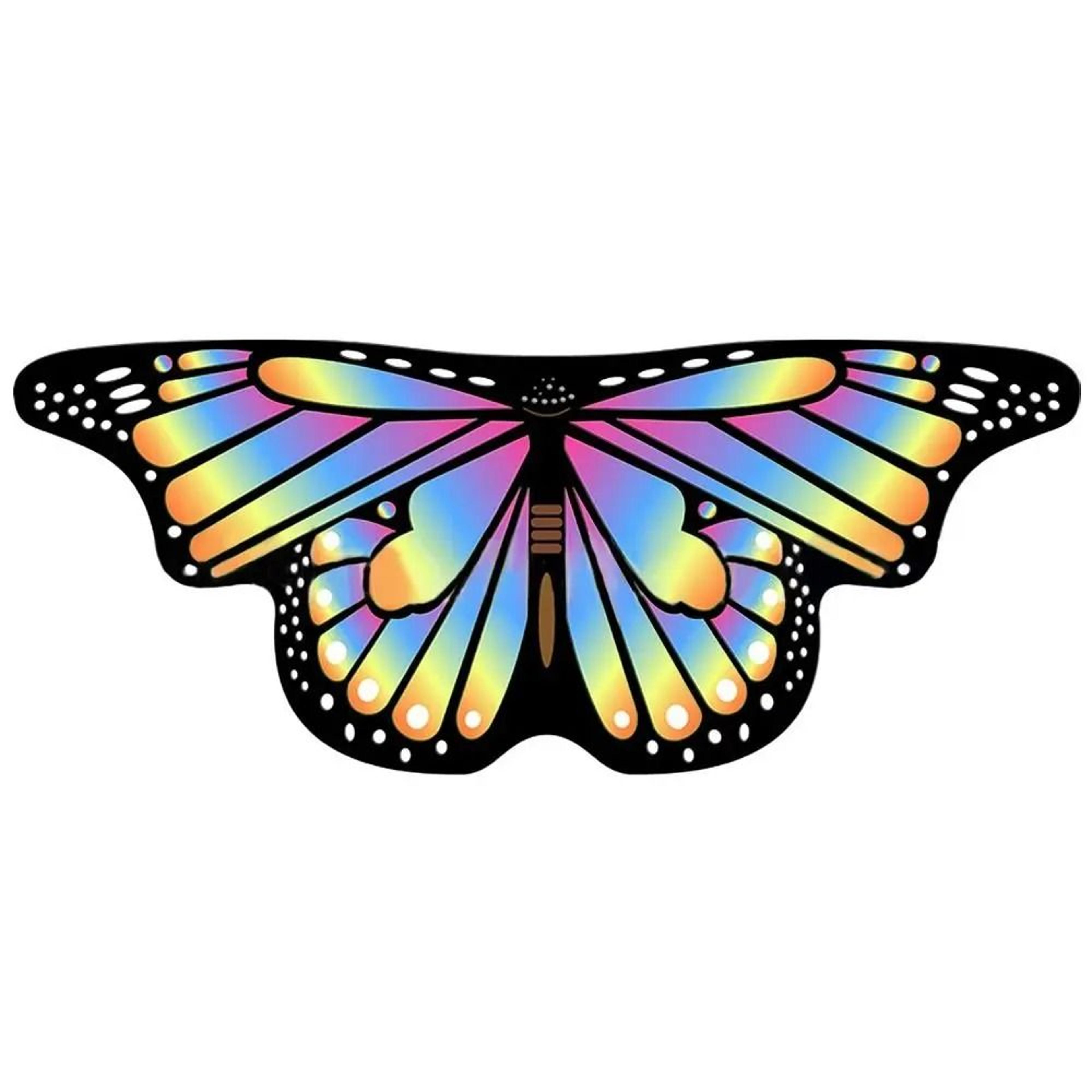 Colorful Butterfly Wings Cape Fairy Costume For Girls Parties Dress Up And Gifts 2