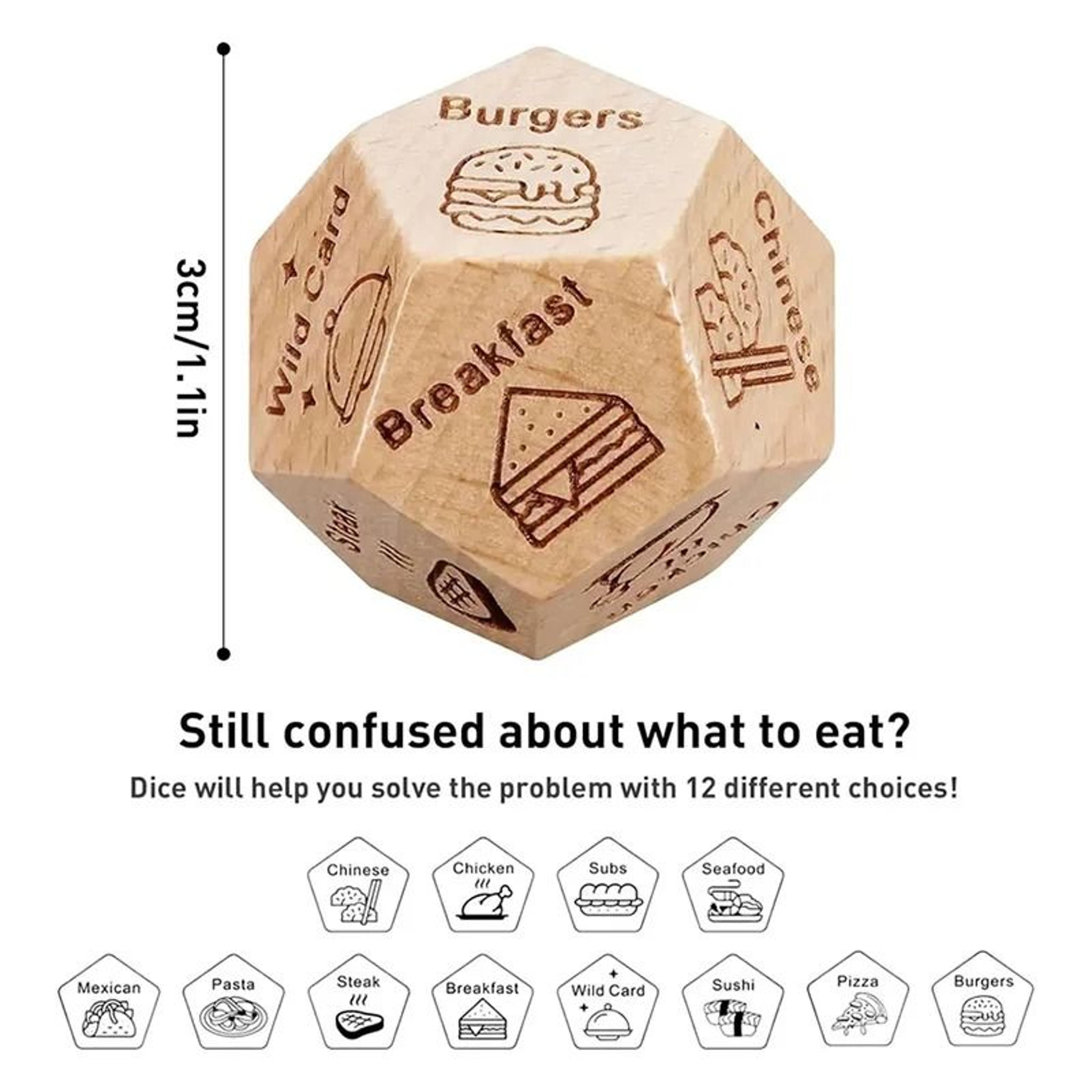 Food Decision Dice For Couples Fun Dinner Date Night Gift For Him Her 8