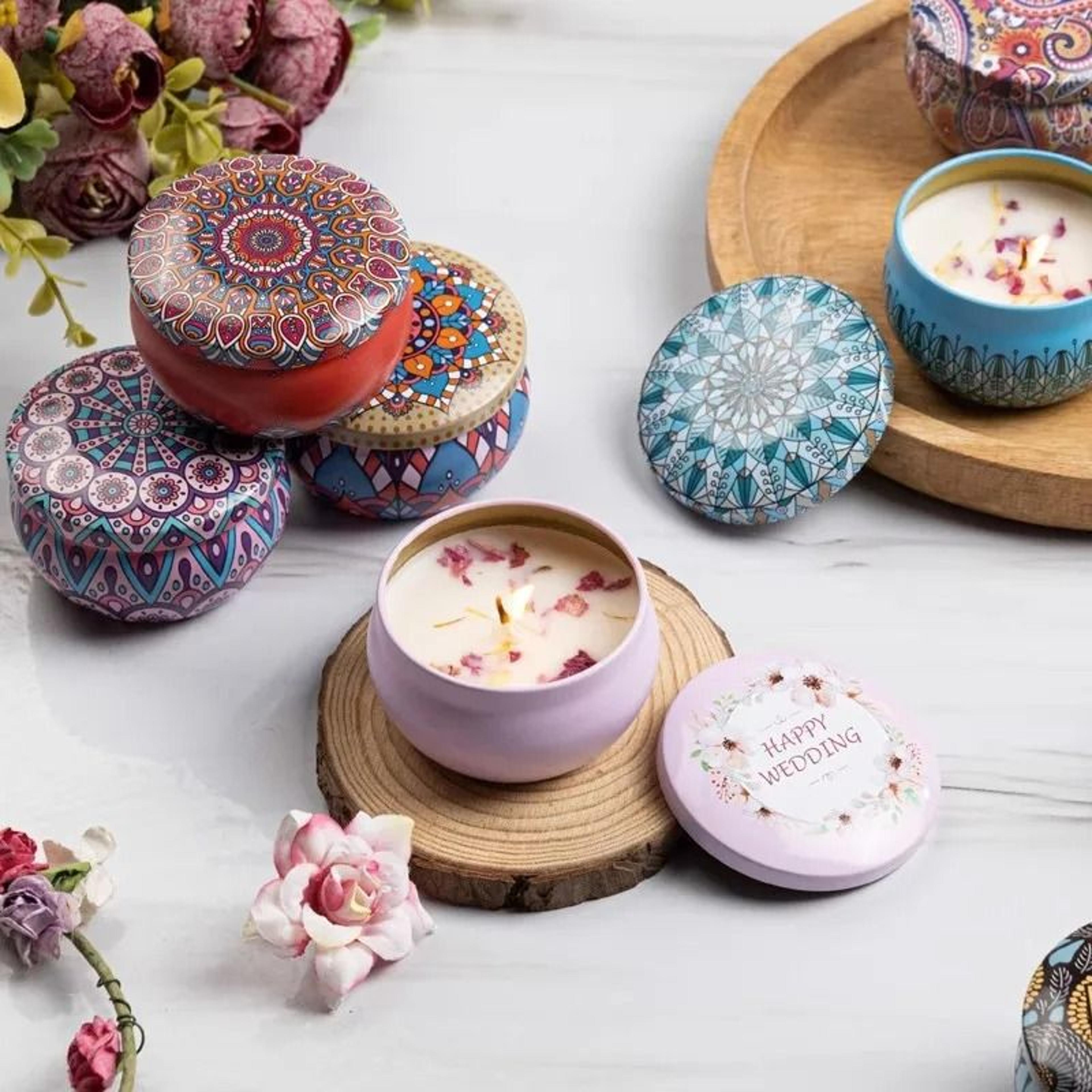 Vintage Floral Soy Wax Candle Jars For Cozy Homes And Gifts 23