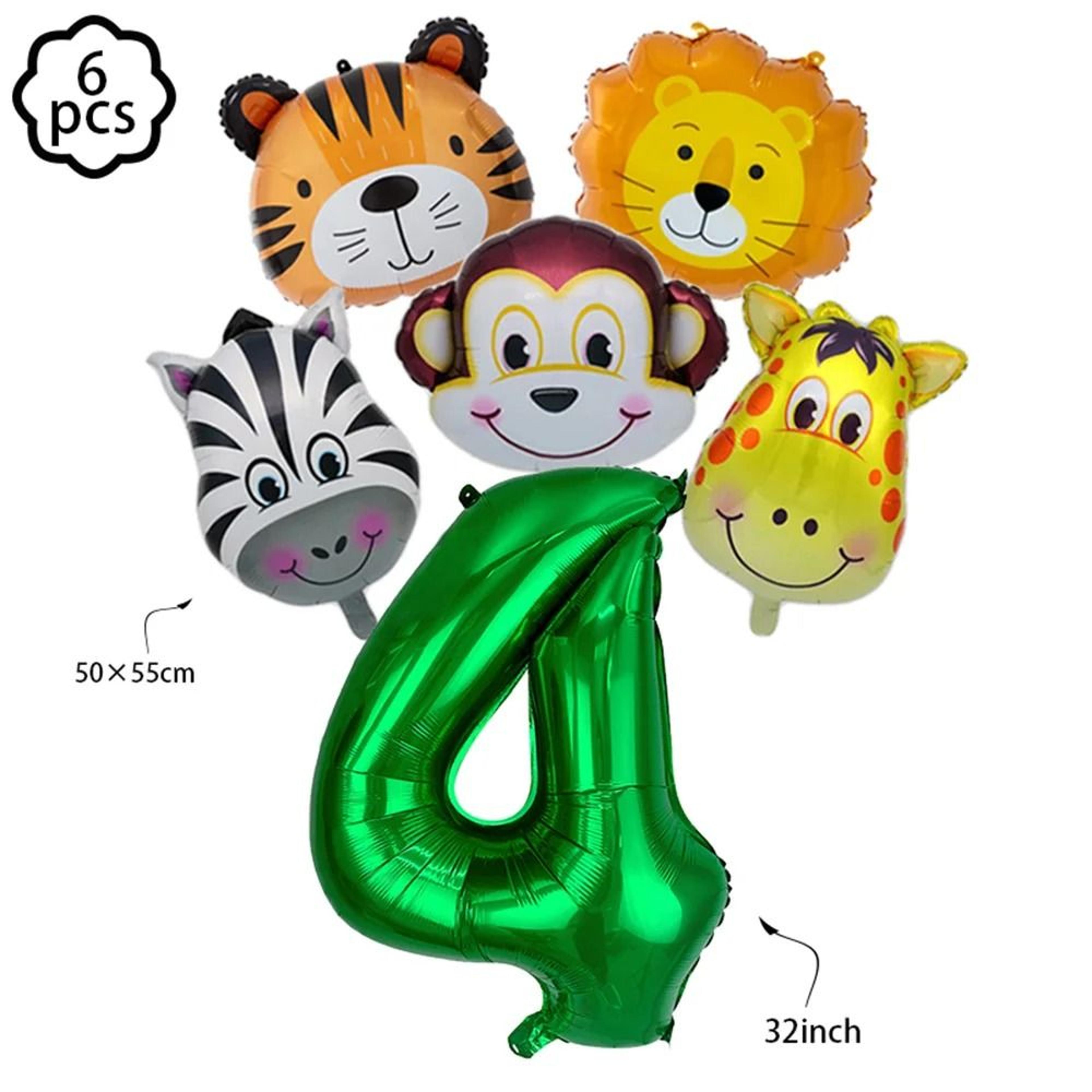 Wild Jungle Animal Birthday Banner And Swirl Decorations For Safari Parties 17