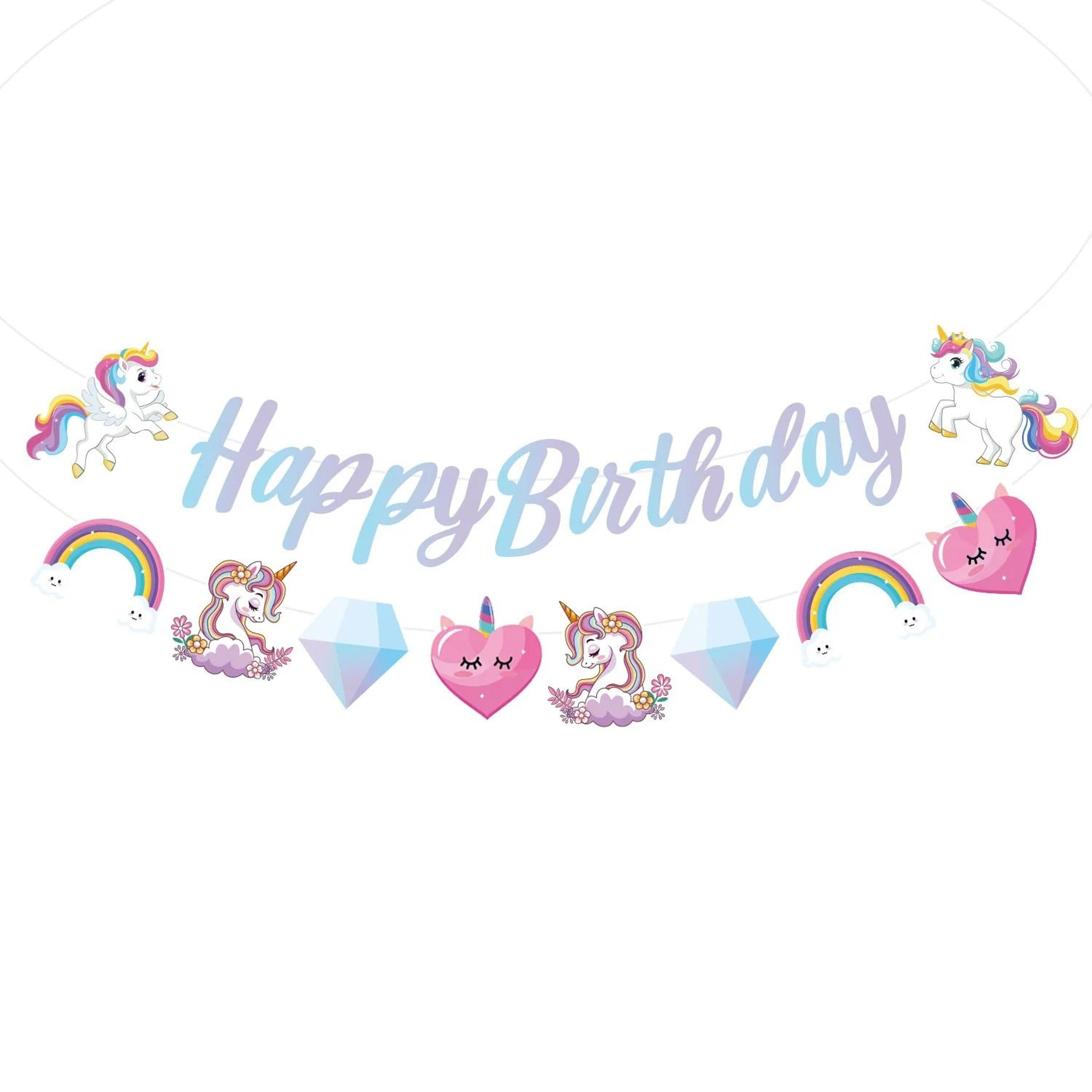 Magical Unicorn Party Banner And Standing Balloon For Dreamy Birthday Celebrations 29