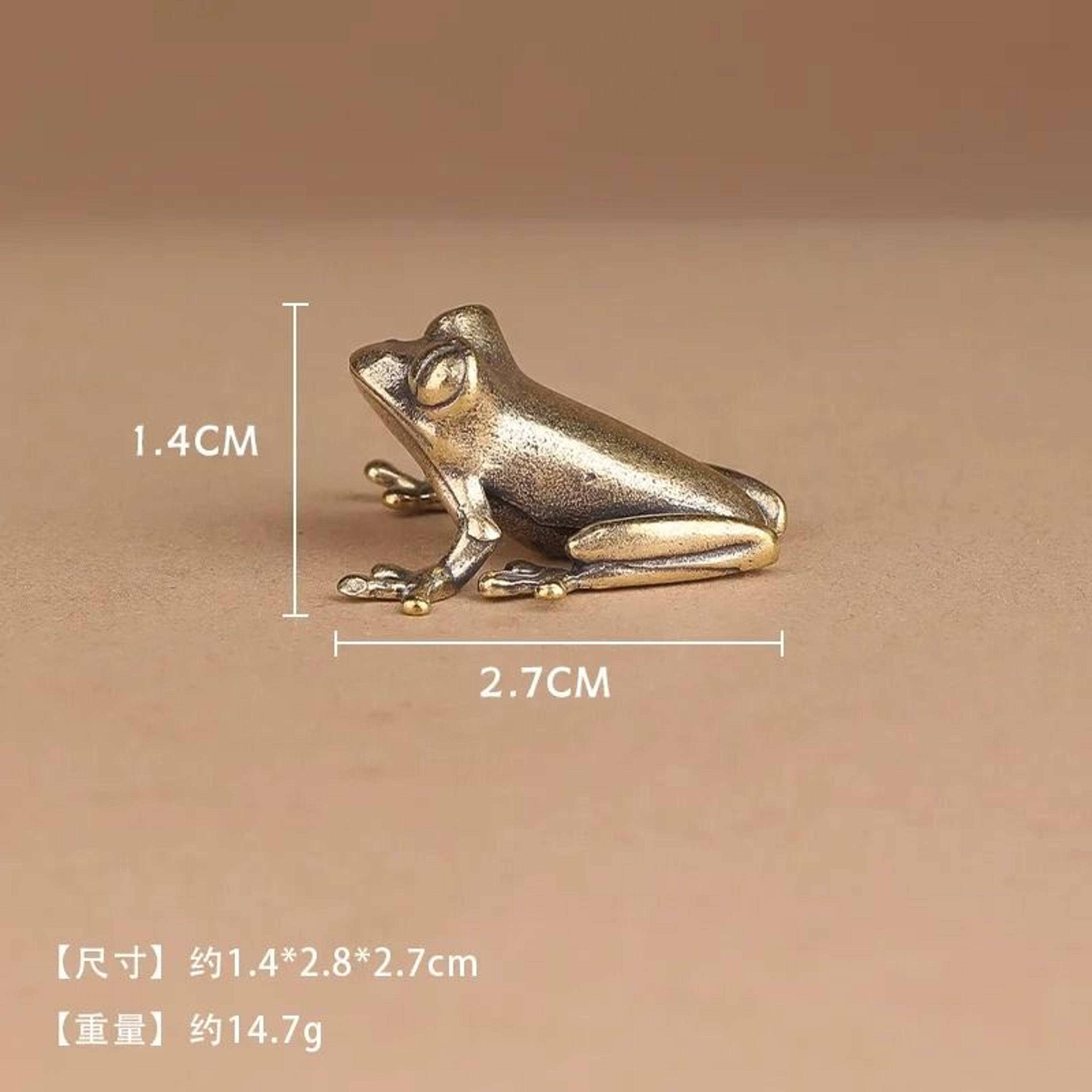 Retro Brass Frog Figurine Adds Vintage Charm To Desks And Teaware 6