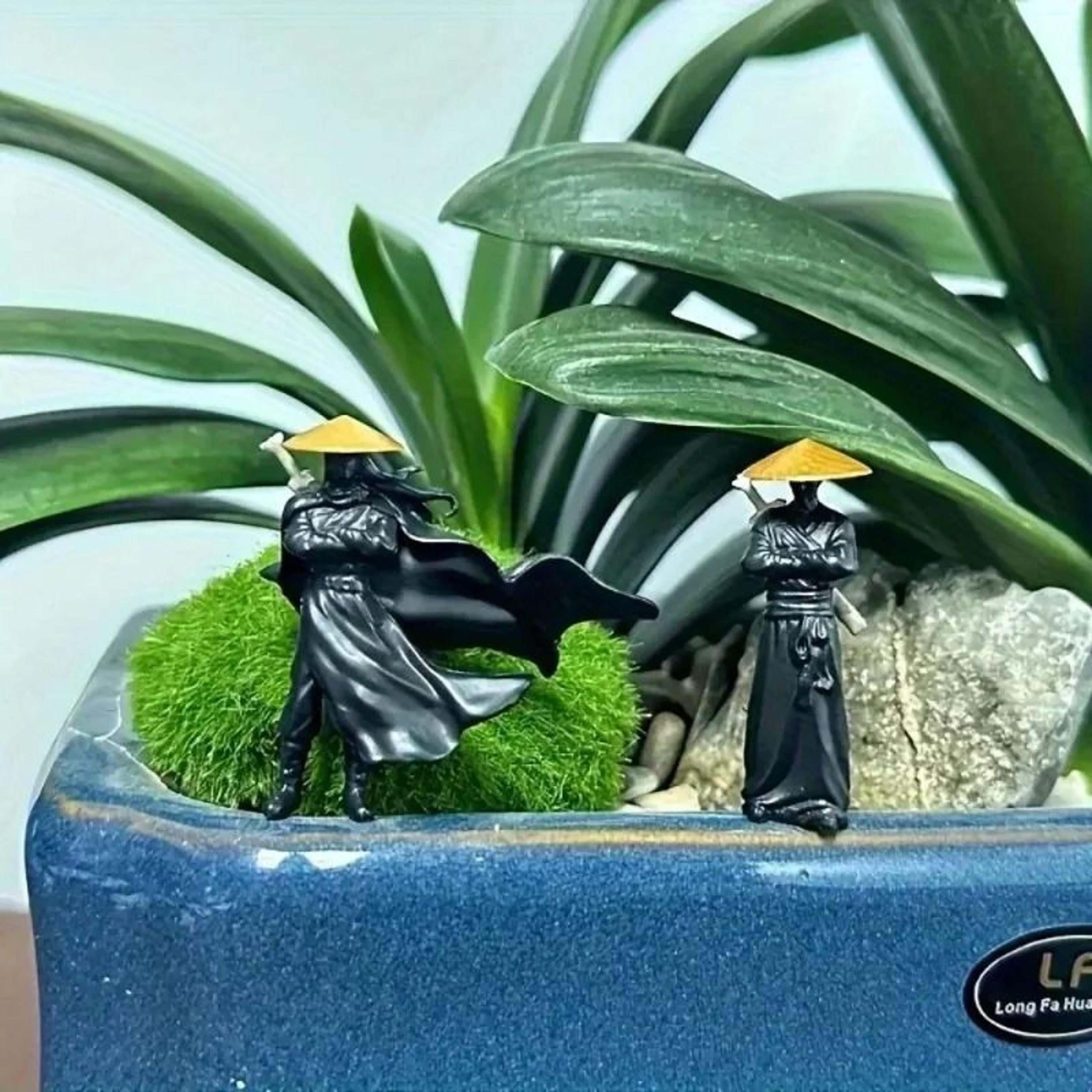 Mini Resin Ninja Samurai Warrior Figures For Car Desk Display Gifts 2
