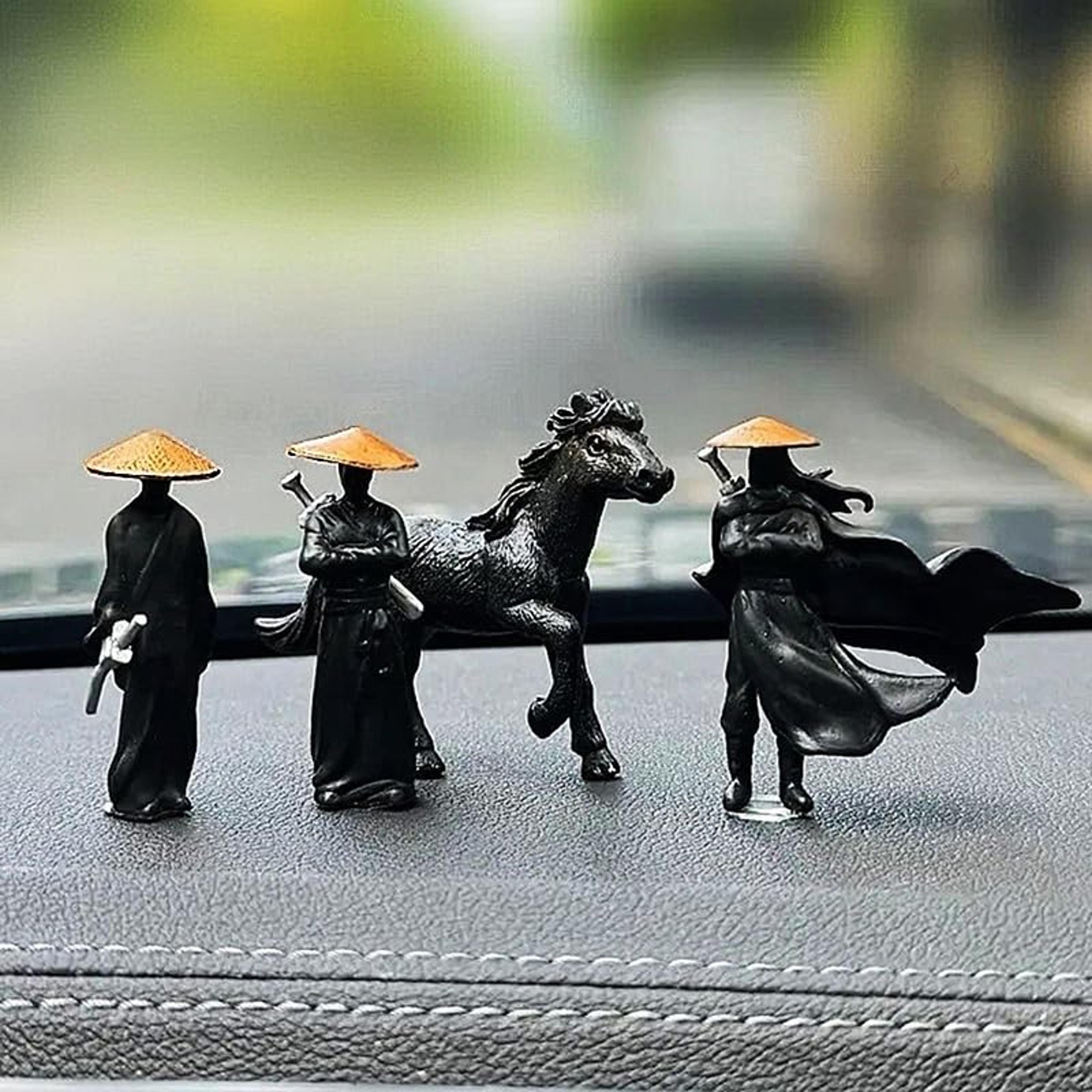 Mini Resin Ninja Samurai Warrior Figures For Car Desk Display Gifts 3