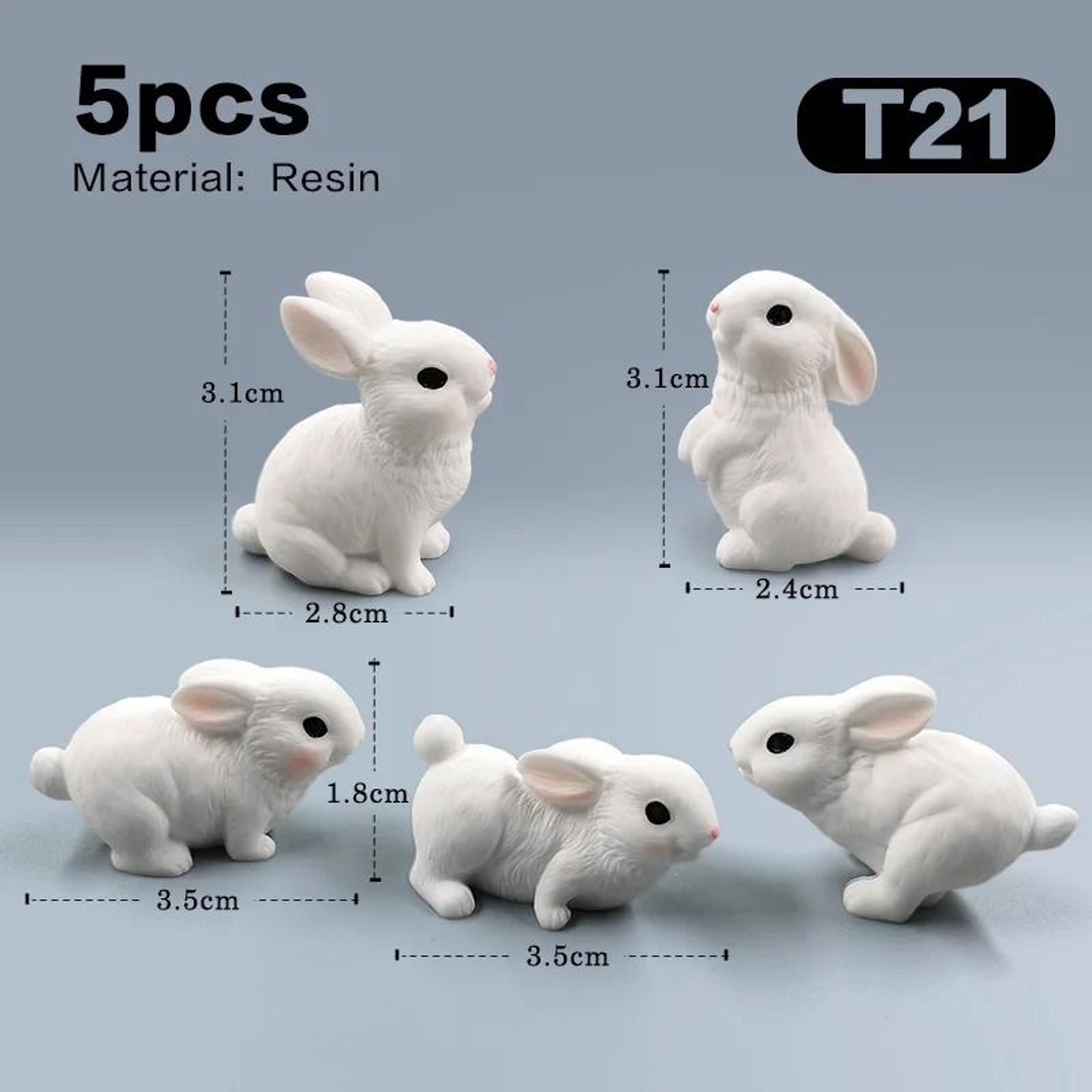 Cute Mini Easter Rabbit Figurine For Fairy Gardens Desks Home Decor 7