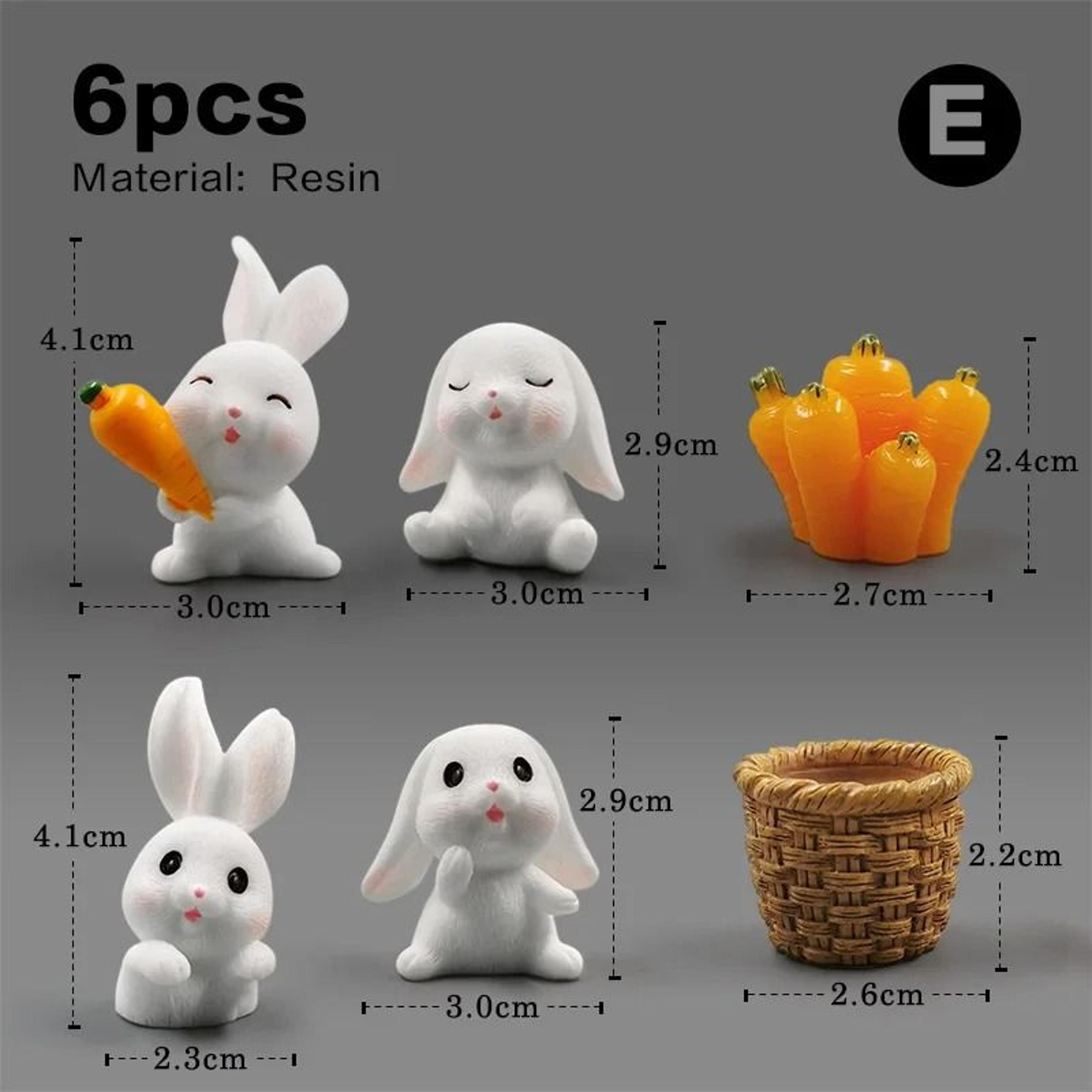 Cute Mini Easter Rabbit Figurine For Fairy Gardens Desks Home Decor 1