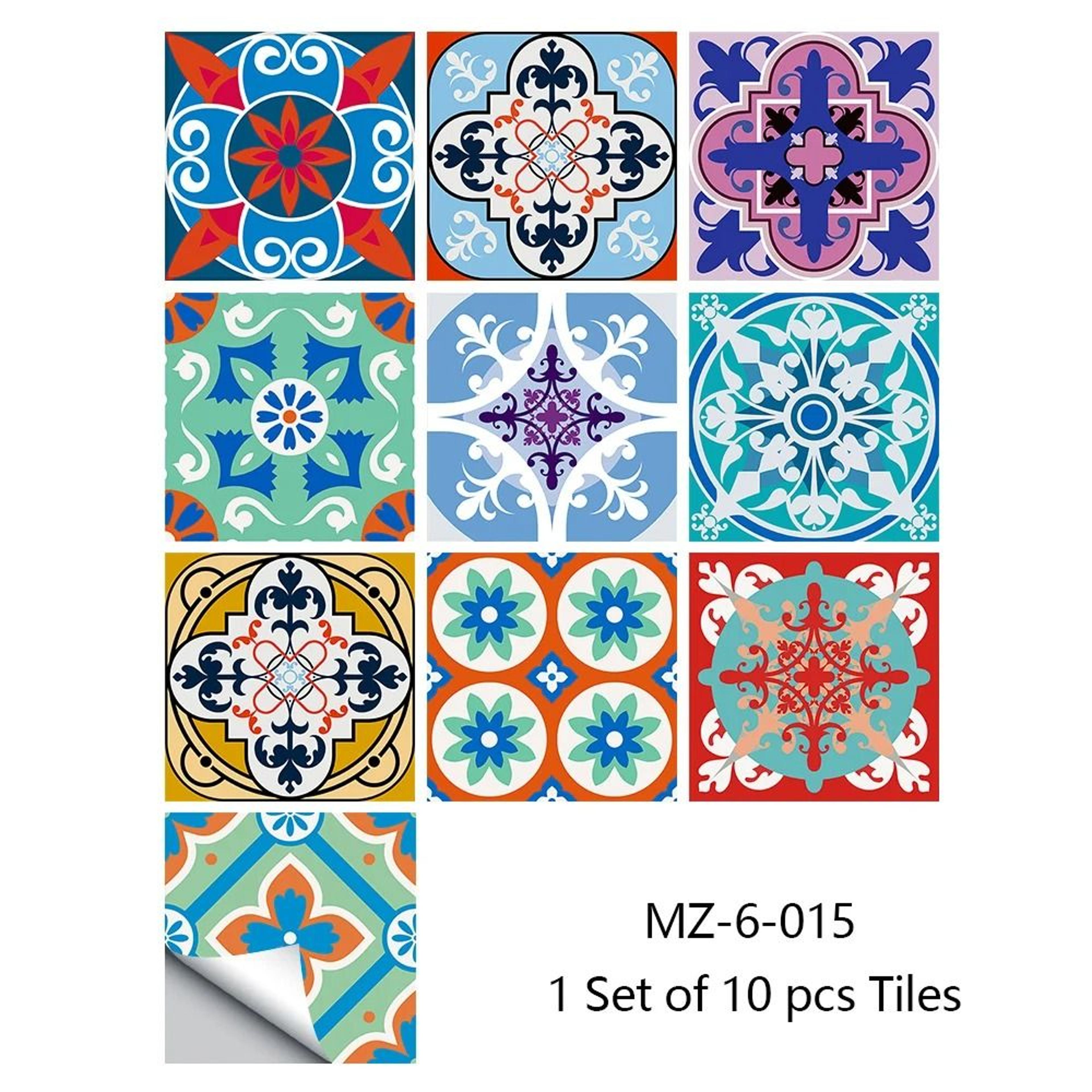Retro Matte Tile Stickers For Easy Kitchen Bathroom Floor Home Makeovers 11