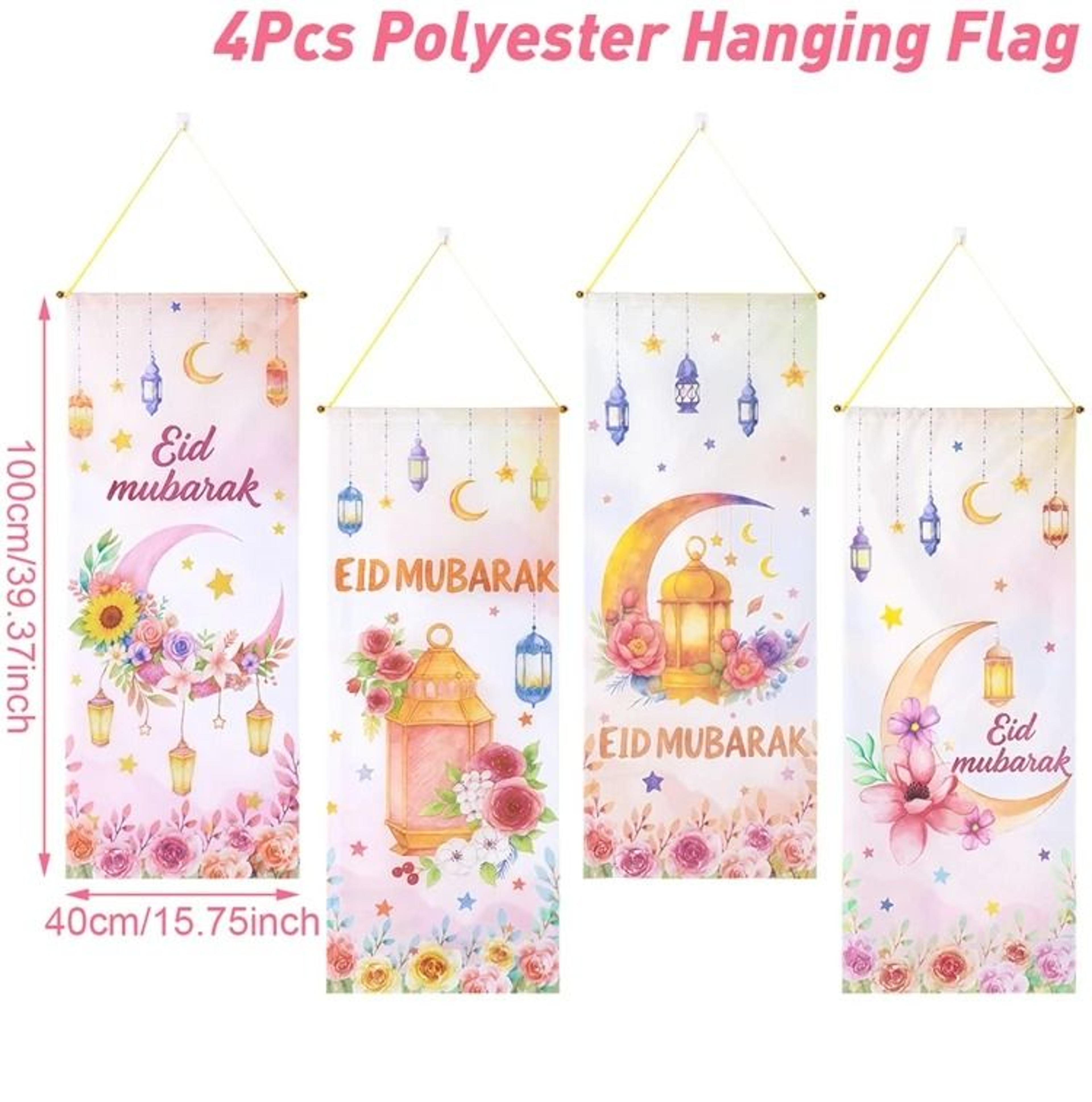 Elegant Ramadan Kareem Hanging Flag For Festive Eid Home Party Decor 19