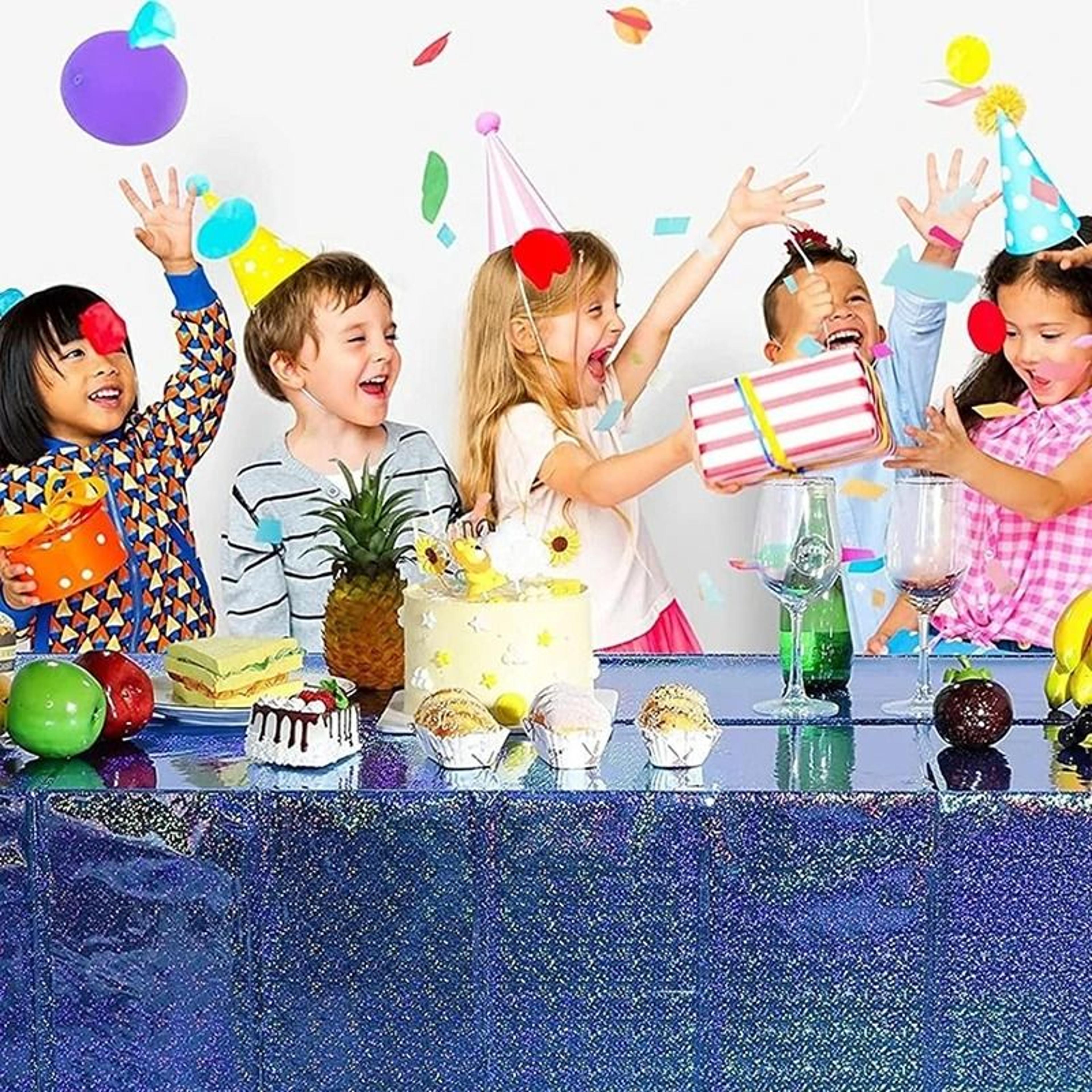 Glitter Waterproof Foil Tablecloth For Elegant Wedding Birthday Baby Shower Parties 11