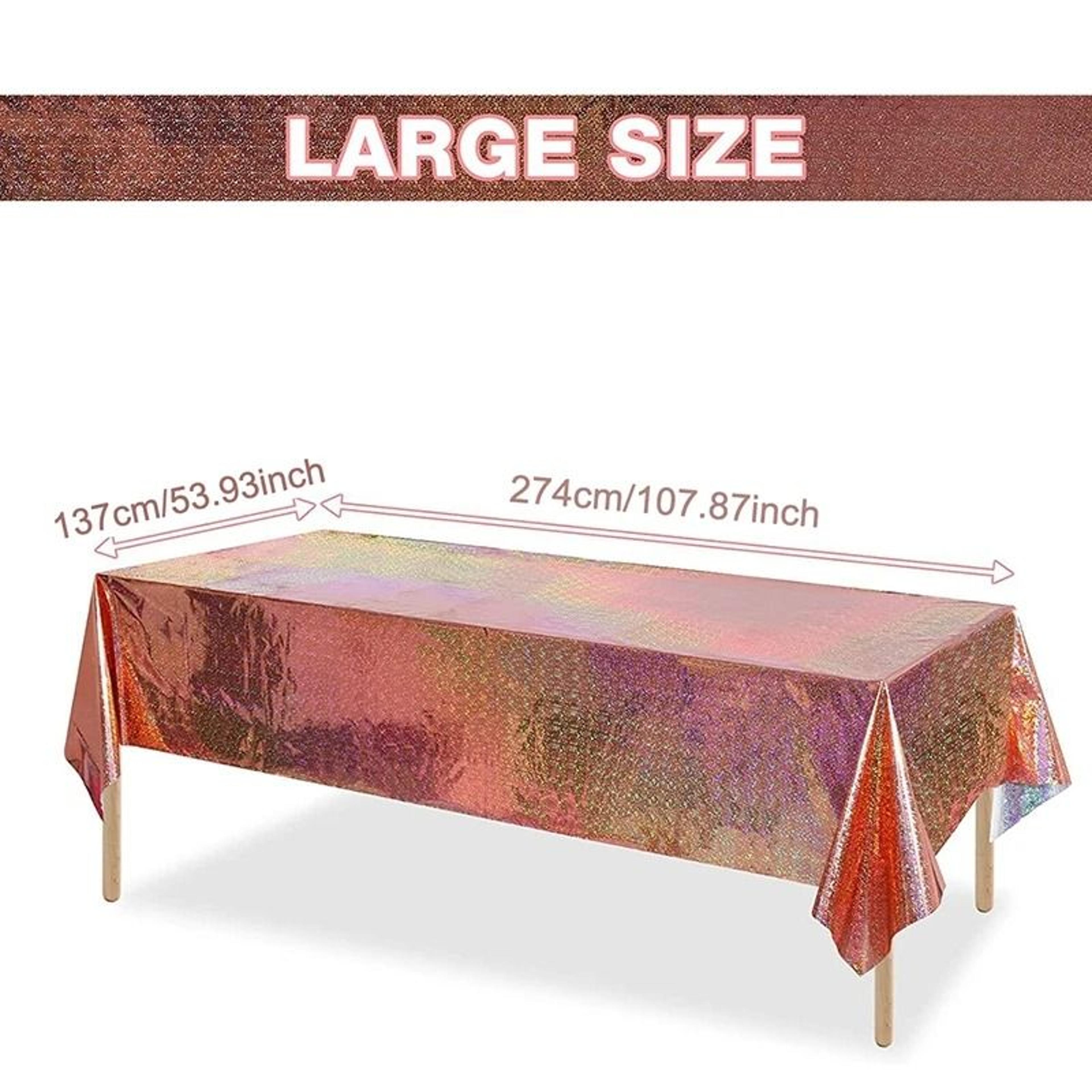 Glitter Waterproof Foil Tablecloth For Elegant Wedding Birthday Baby Shower Parties 2