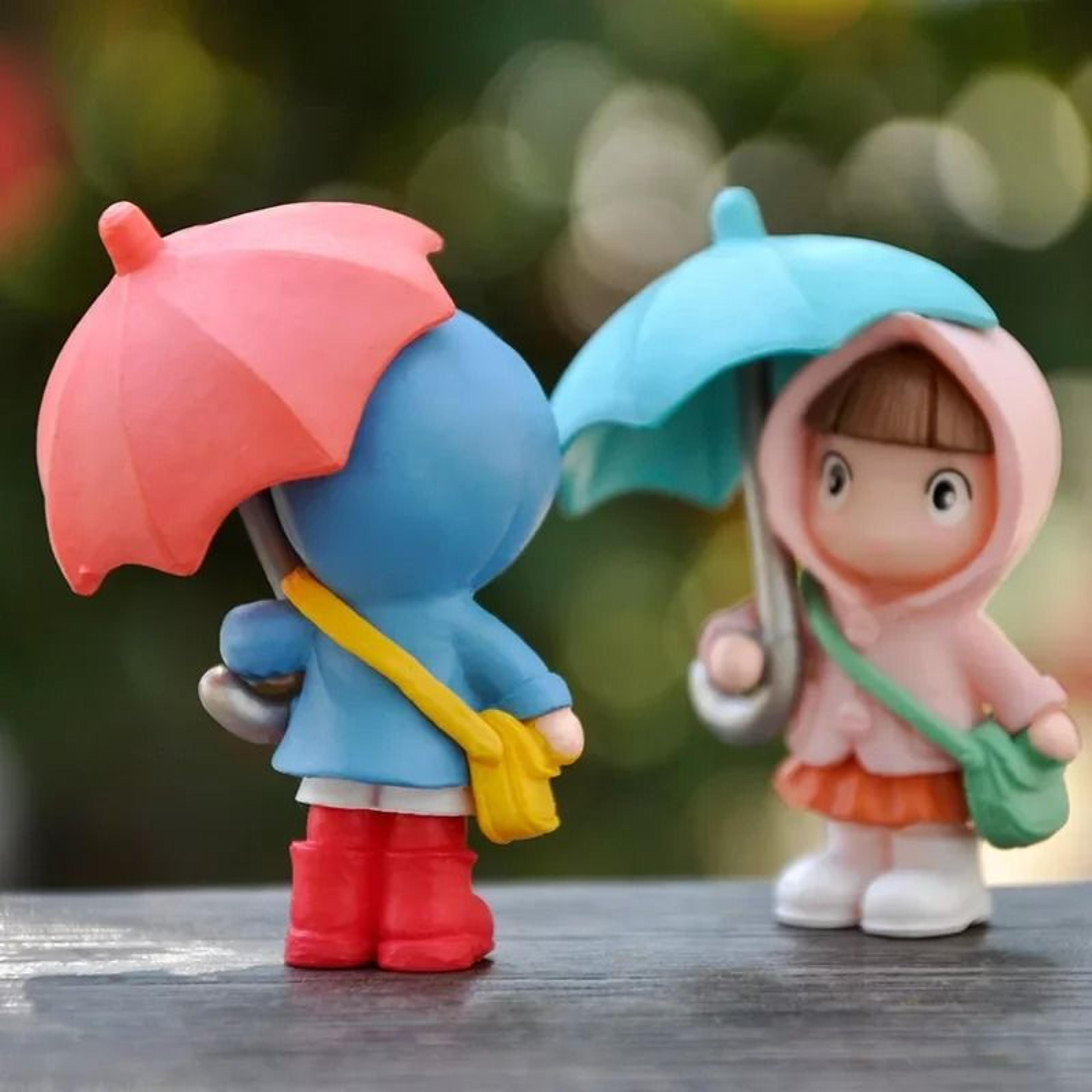 Cute Umbrella Couple Car Dashboard Figurines For Charming Interior Decor Gifts 4