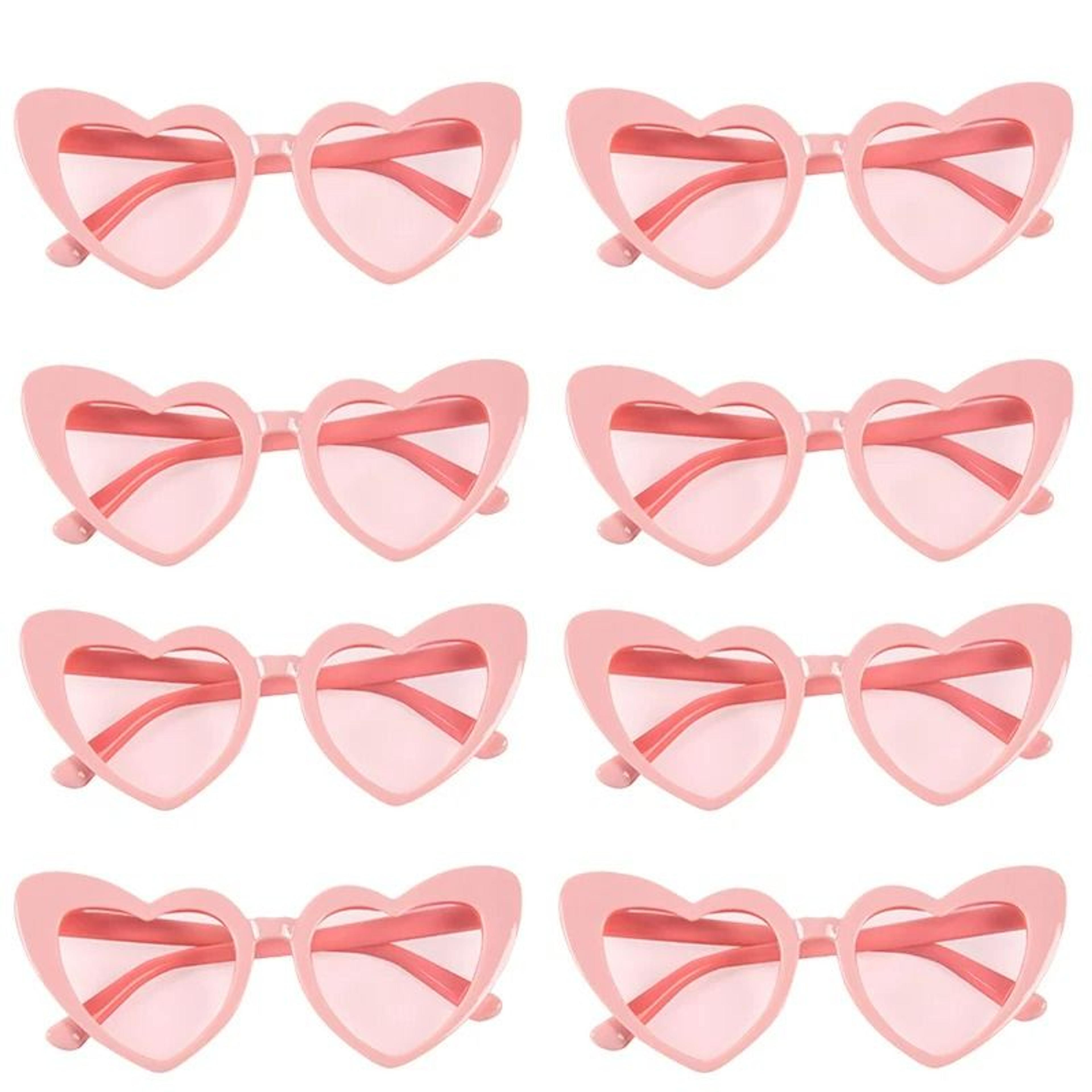 Vintage Heart Sunglasses Set For Bridesmaids Bachelorette Bridal Party Photo Fun 29