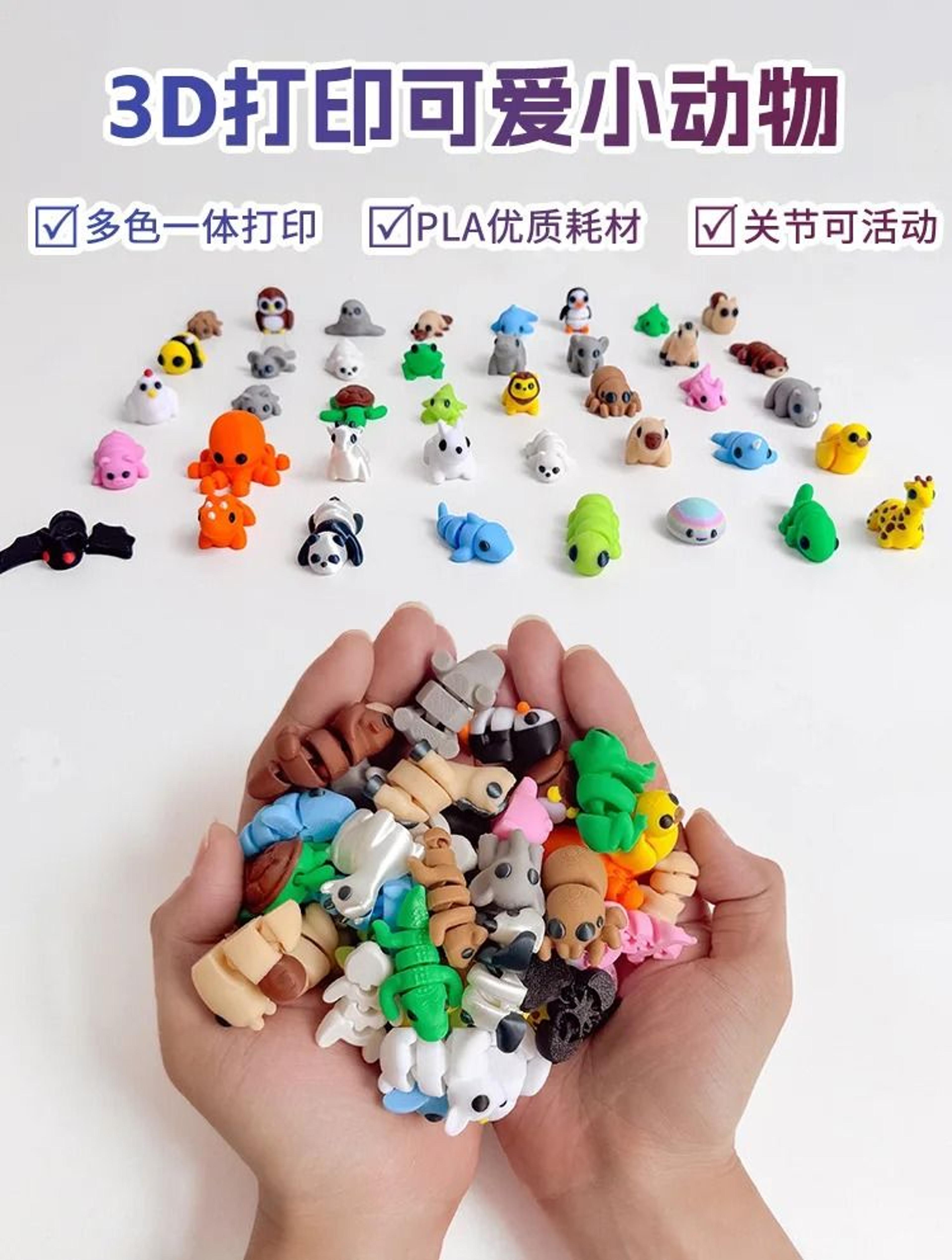 Cute Articulated Mini Animal Figures For Desk Decor Fidget Gifts Sets 6