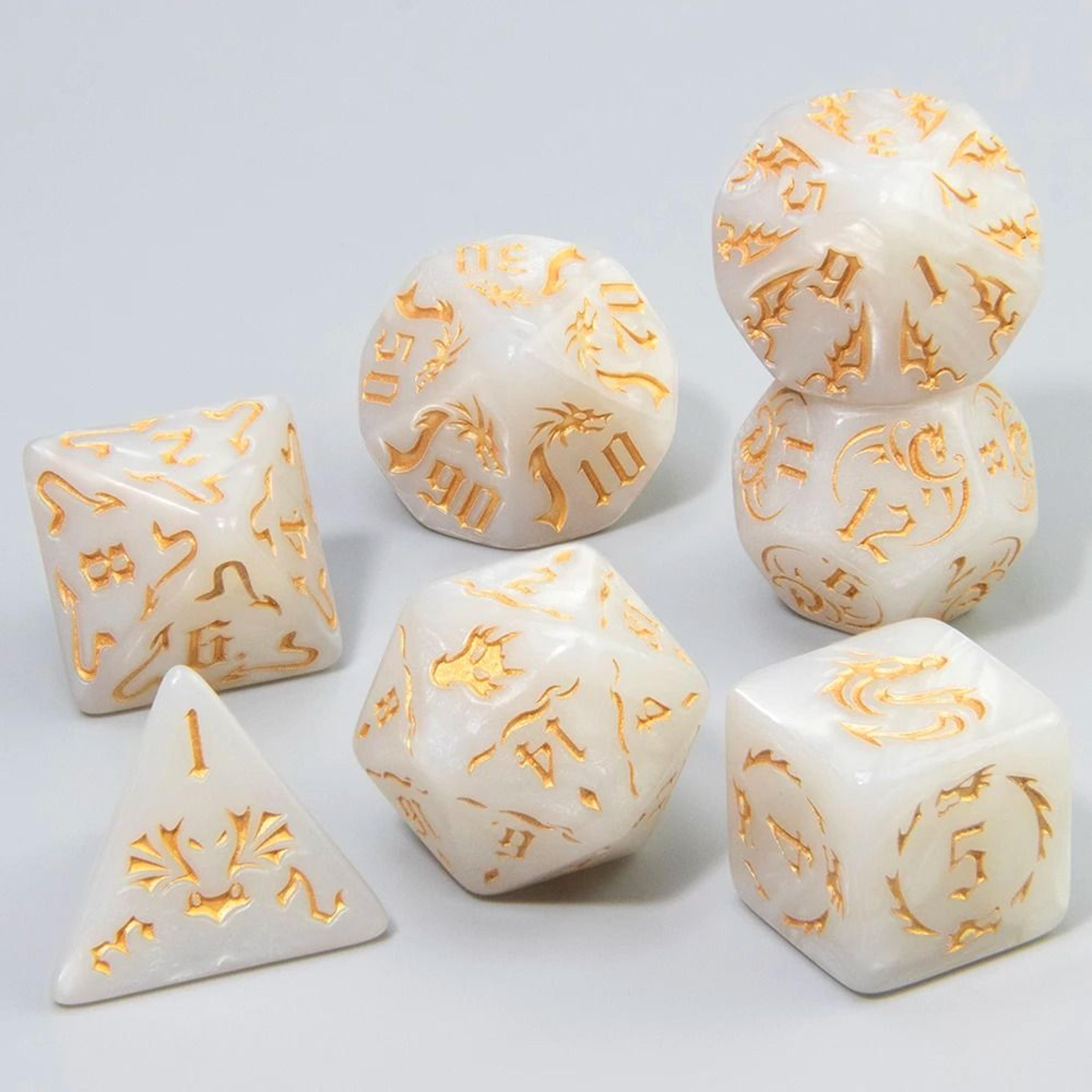 Dragon Marble Polyhedral Dice Set Brings Fantasy Style To Every Roll 3