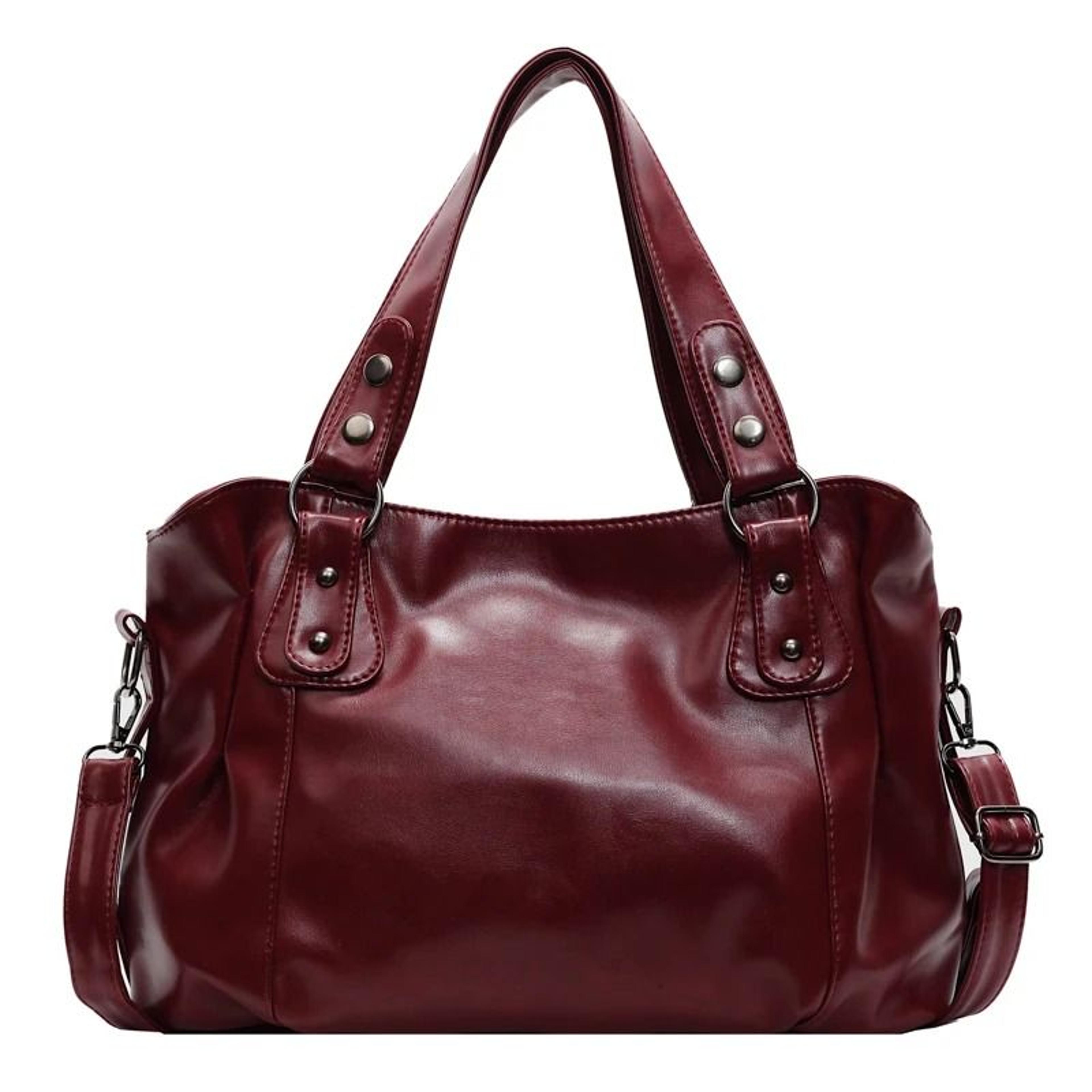 Retro Large Capacity PU Leather Shoulder Tote Keeps Everyday Essentials Organized 2