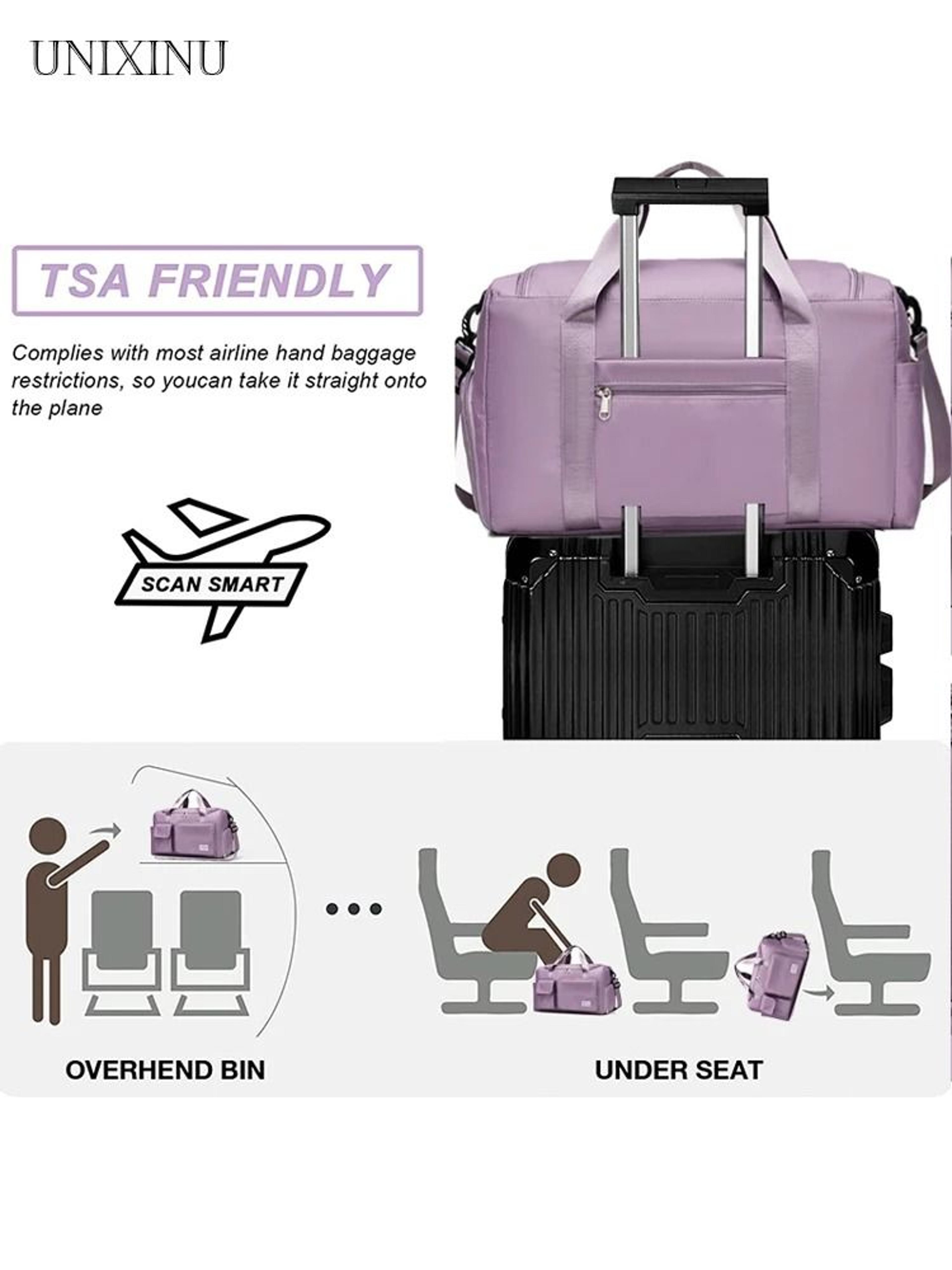 Large Capacity Weekender Duffle Bag With Shoe Compartment Simplifies Travel Packing 16