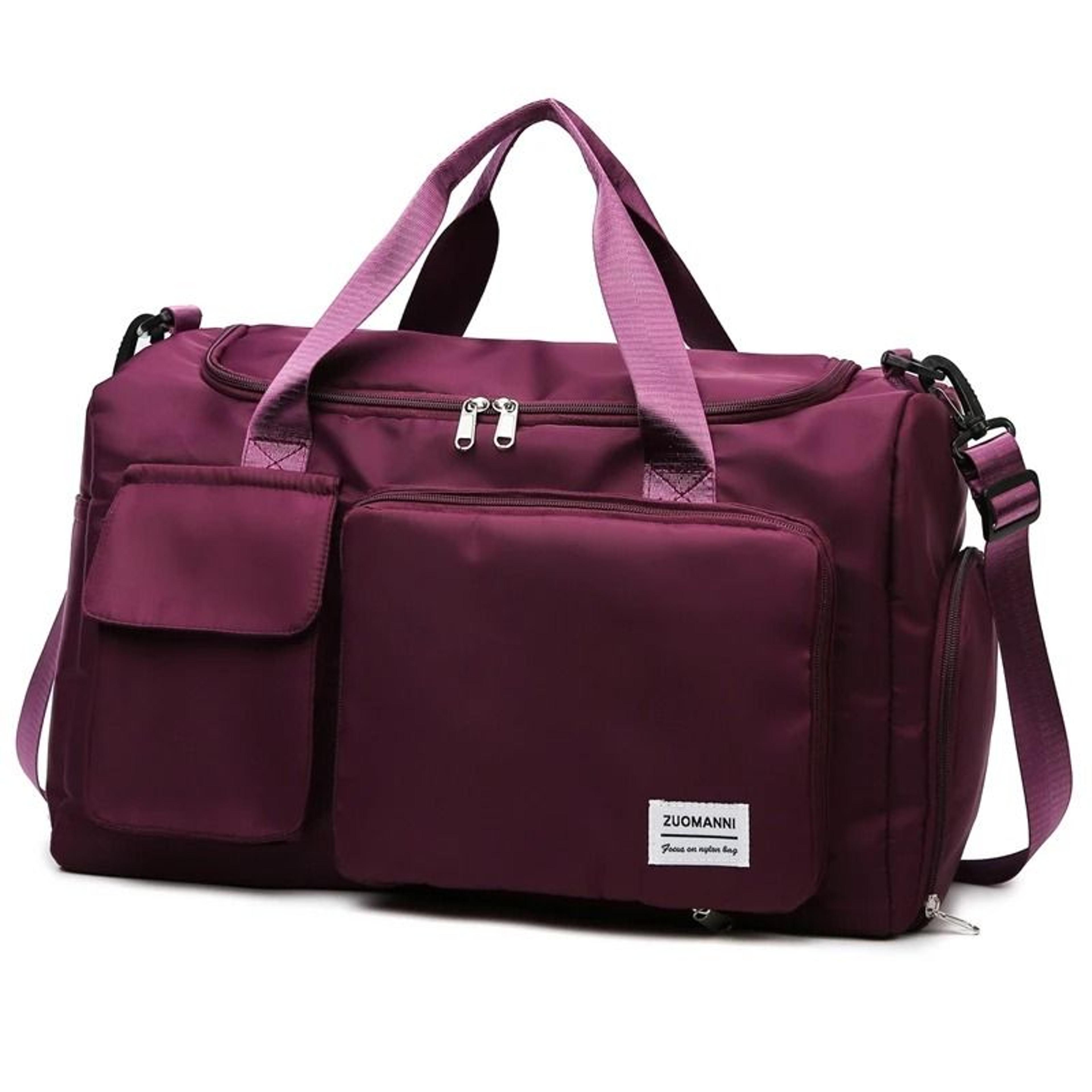 Large Capacity Weekender Duffle Bag With Shoe Compartment For Easy Travel 11