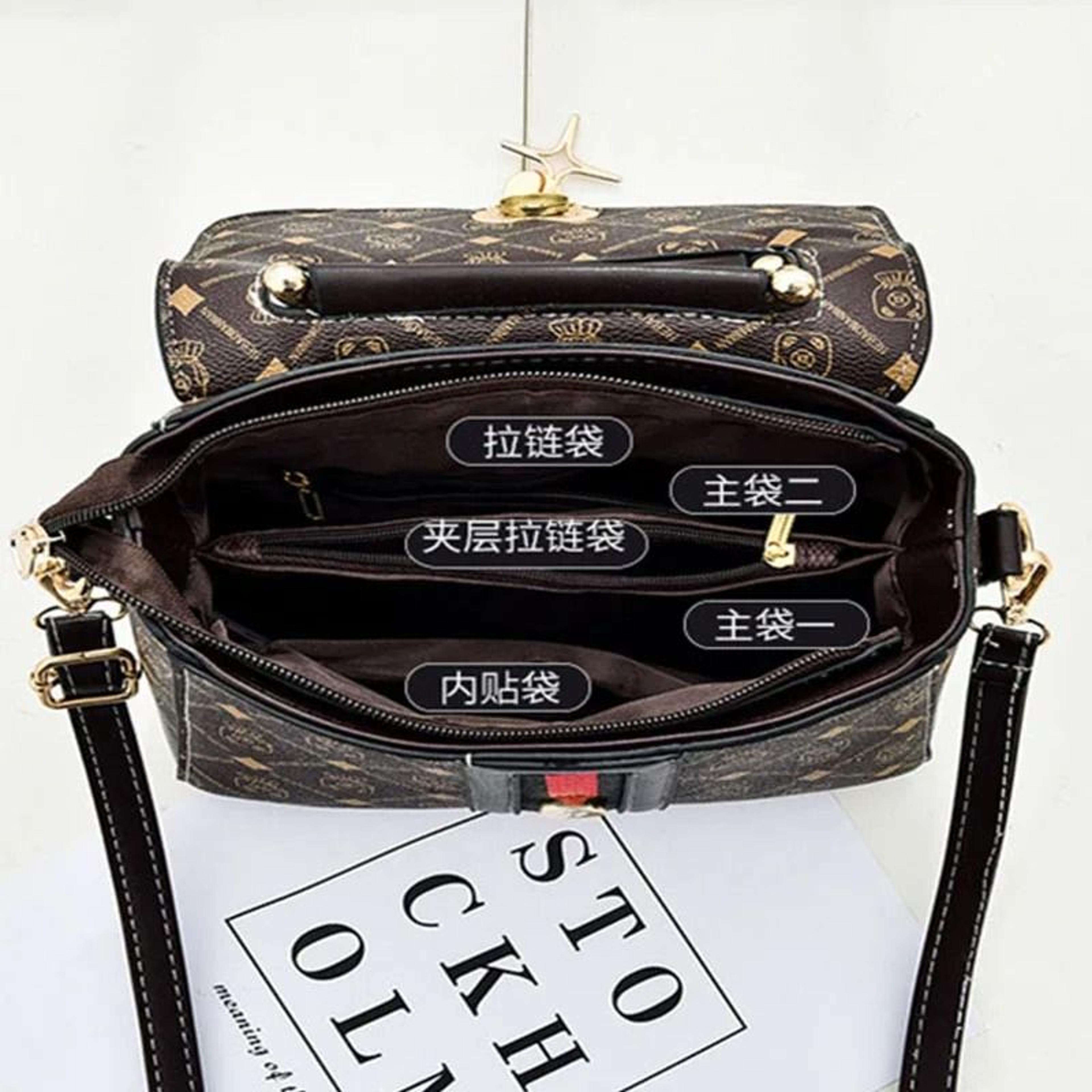 Monogram Womens Shoulder Tote Bag With Spacious Everyday Carry Design 5