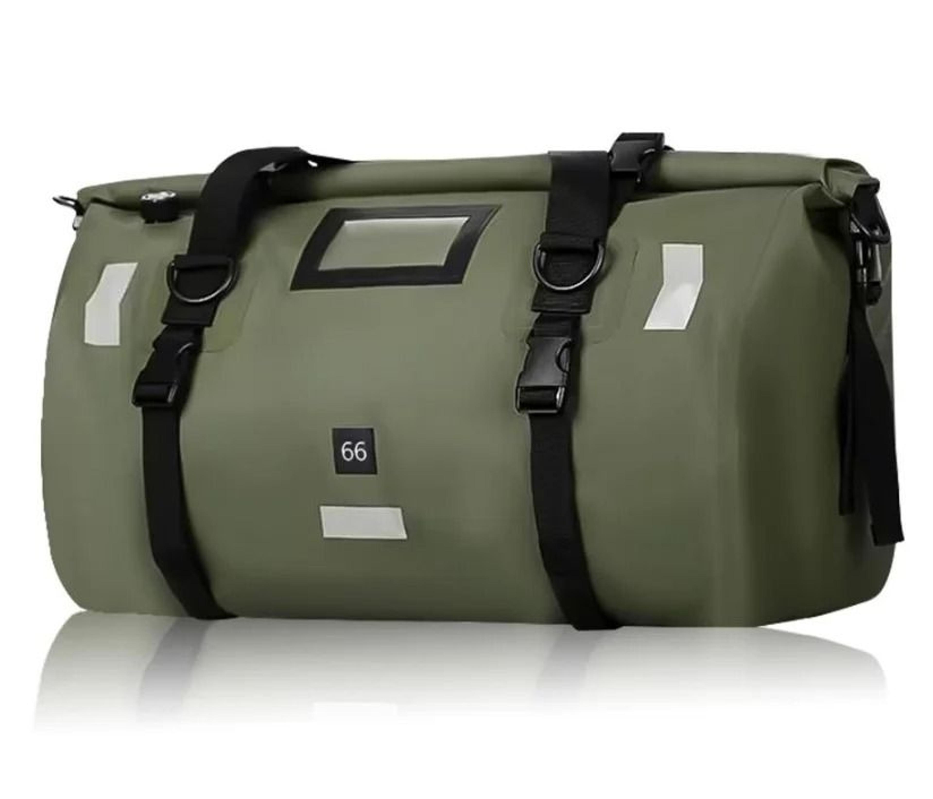 Waterproof Motorcycle Tail Bag With Large Capacity Roll Top Travel Storage 6
