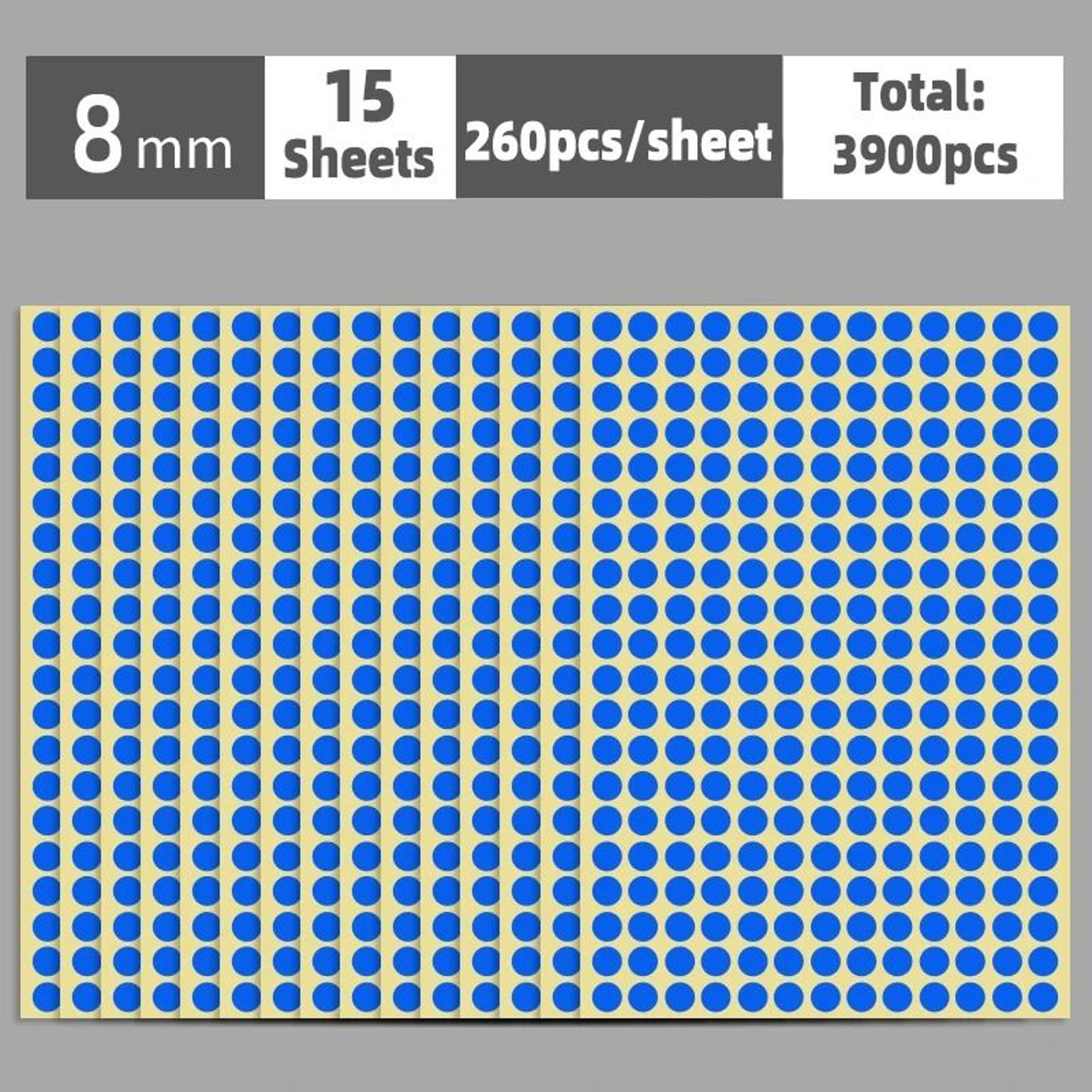 Multi Color Self Adhesive Round Dot Stickers For Labels Crafts Packaging 12