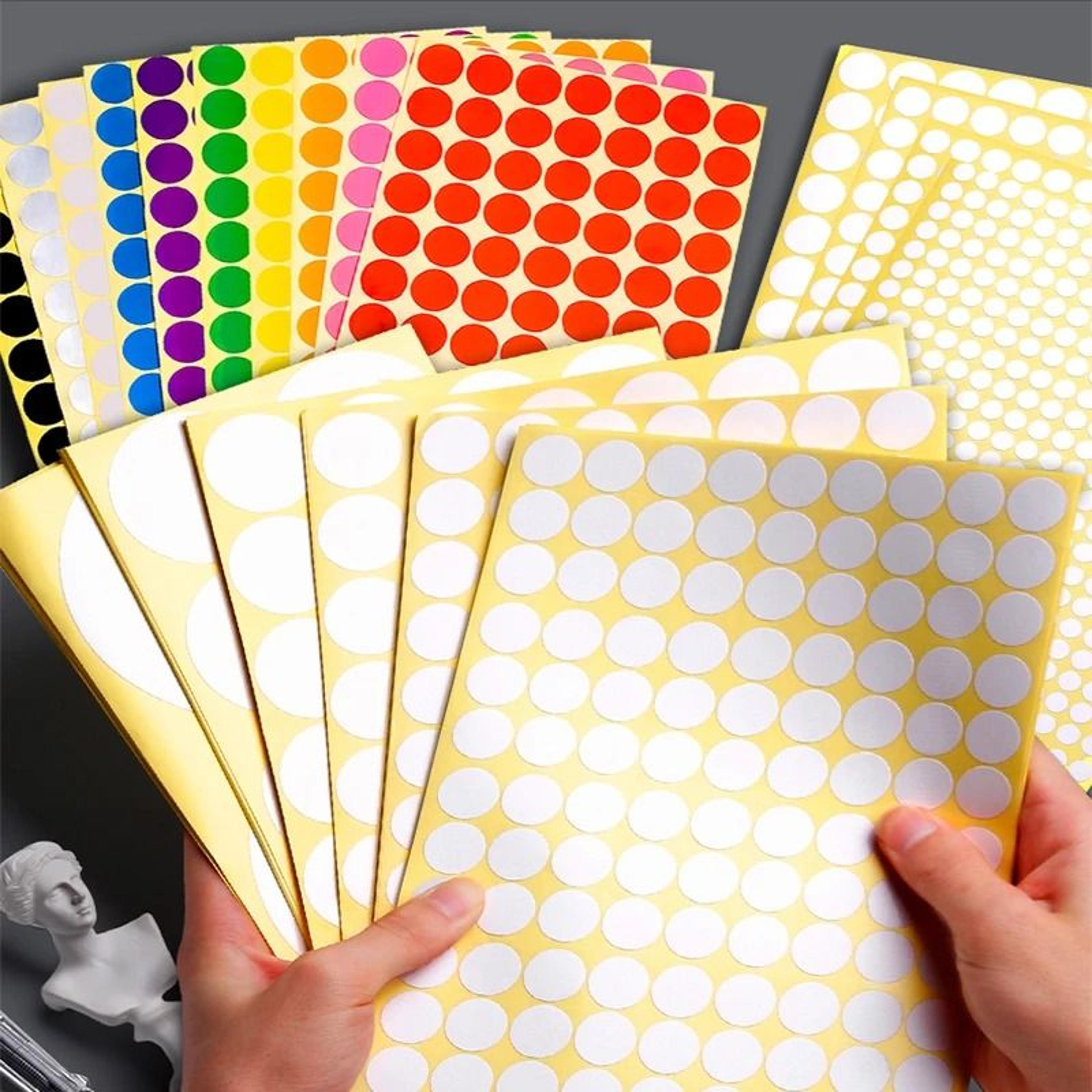Multi Color Self Adhesive Round Dot Stickers For Labels Crafts Packaging 21
