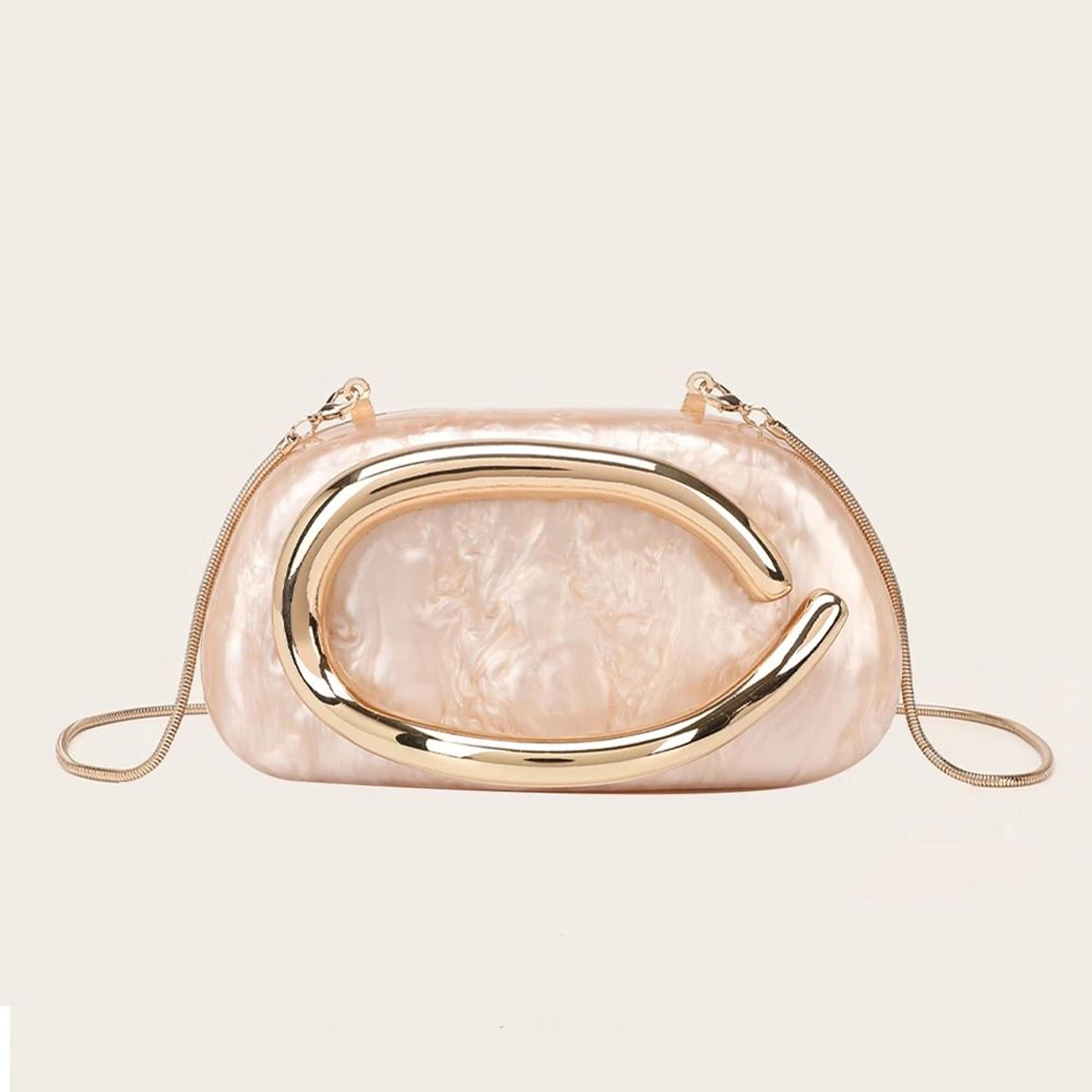 Elegant Gold Metal Evening Clutch Keeps Essentials Close For Special Occasions 11