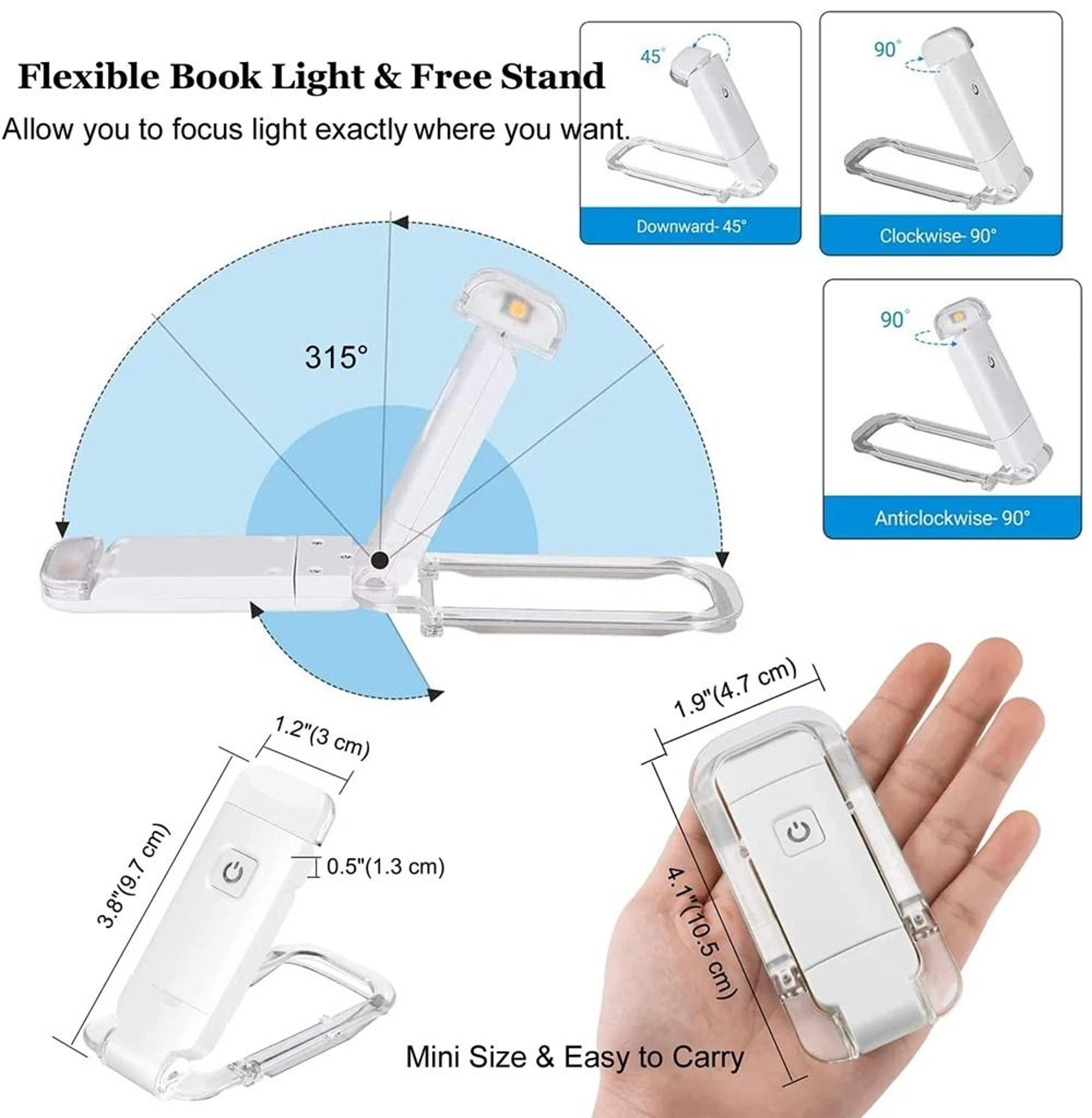 Rechargeable Clip On Book Light Makes Night Reading Easier Anywhere Comfortably 6