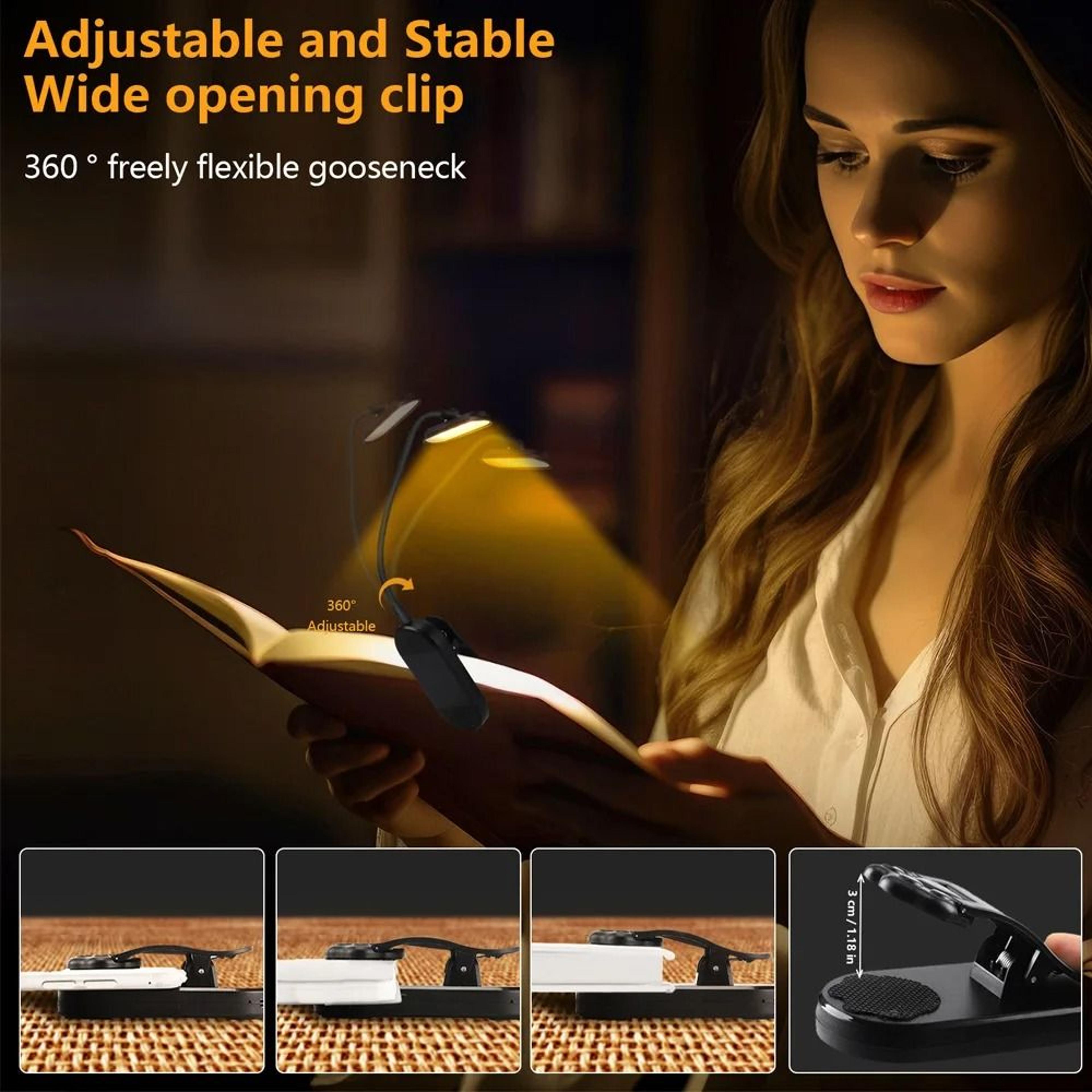 Mini Rechargeable Clip On Book Light For Comfortable Night Reading Anywhere 5