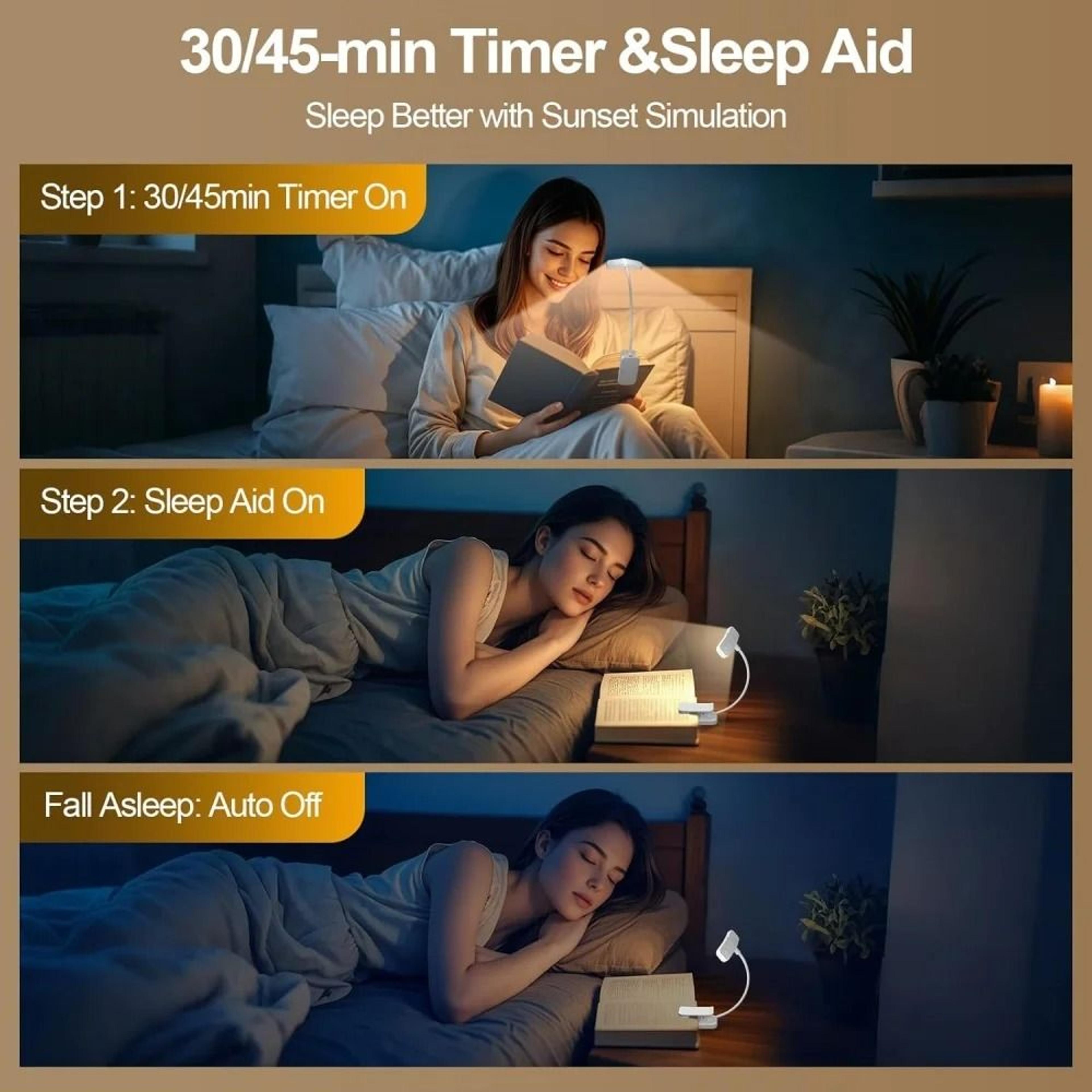 Rechargeable Wing Shaped Book Light For Comfortable Bedtime Reading Every Night 4