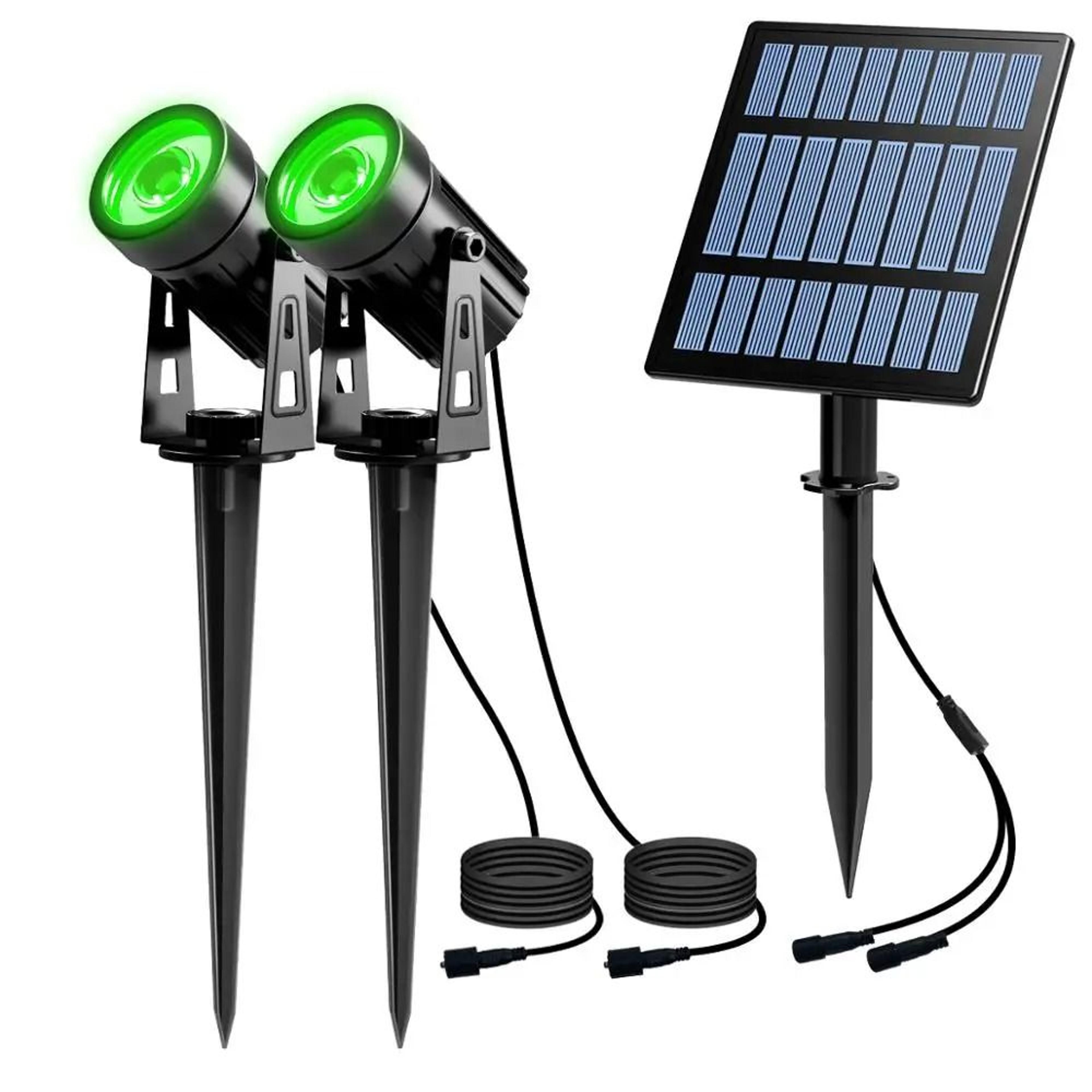 Solar Powered Outdoor Spotlight With Separate Panel For Garden Landscape Lighting 5