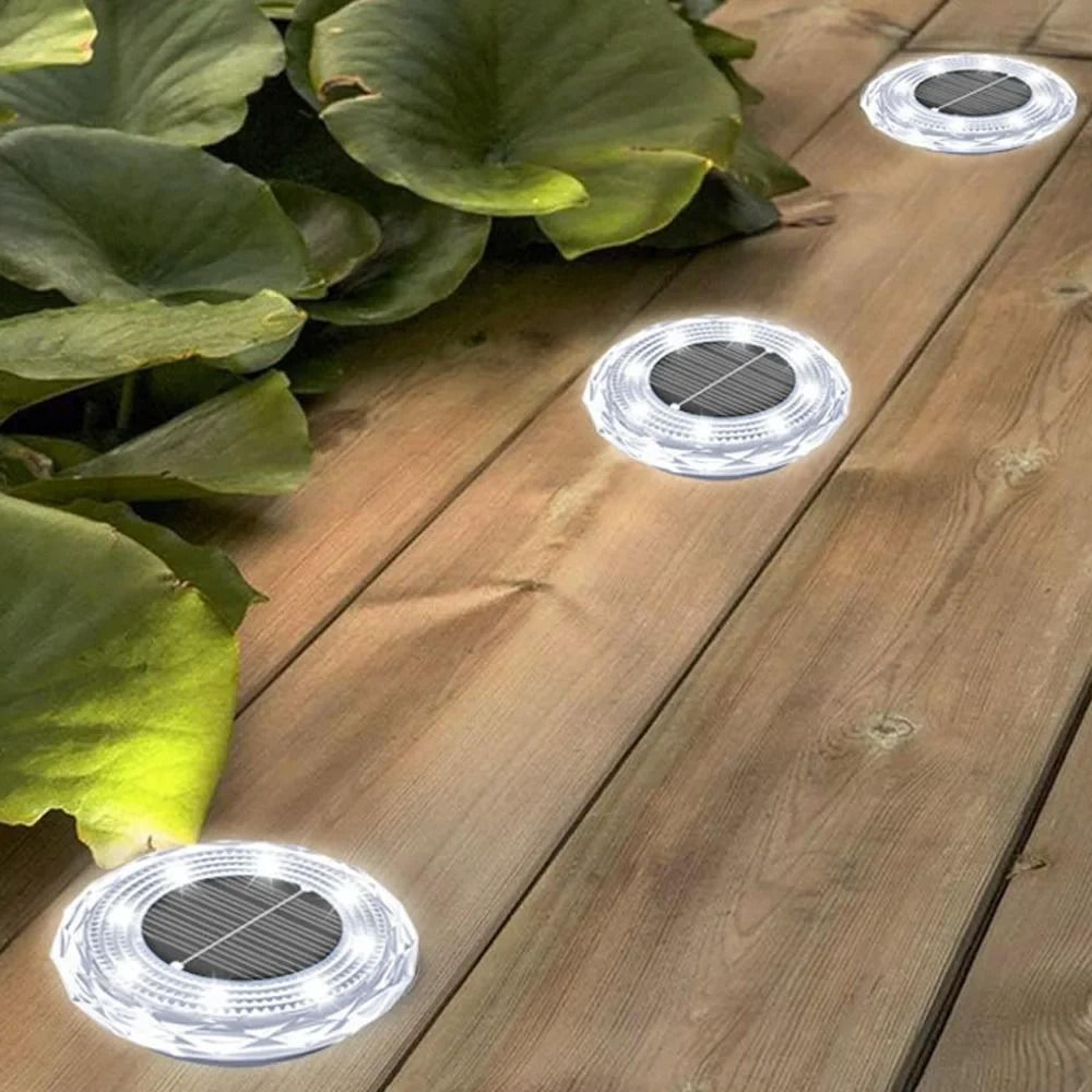 Solar Ground Lights With 8 LEDs For Brighter Garden Pathways Outdoors 2