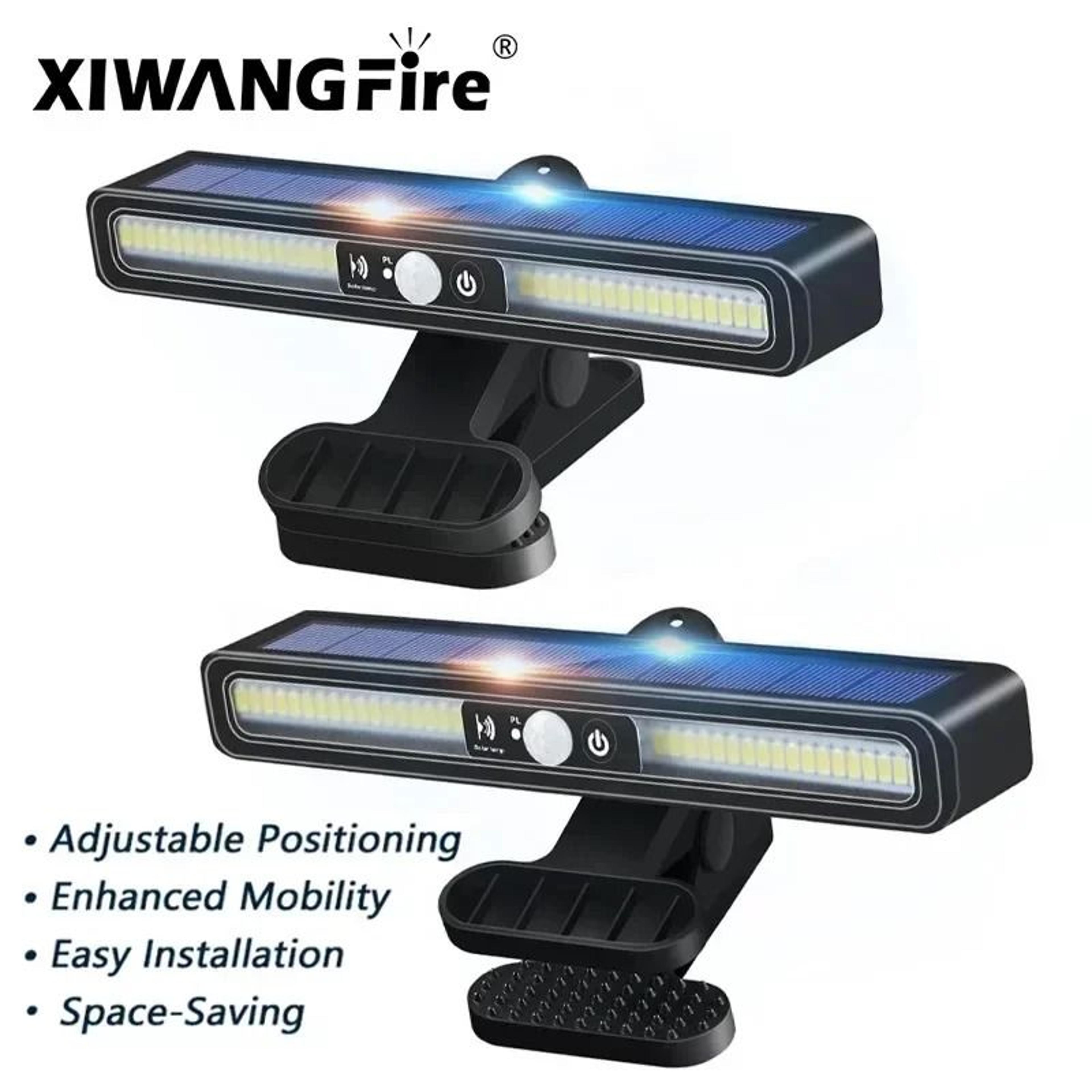 Solar Motion Sensor Fence Light With Thirty Six LEDs Portable Mounting 9