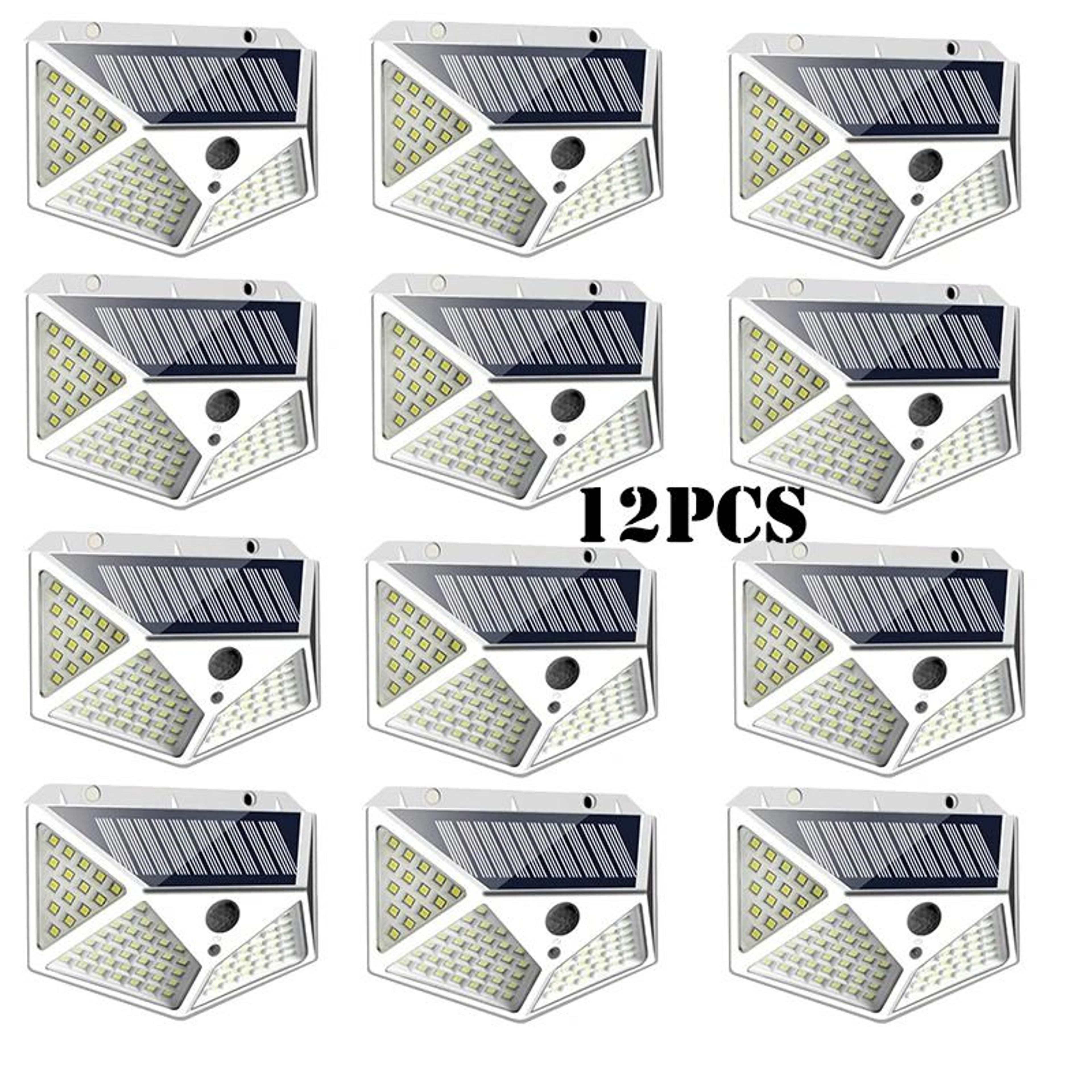 Solar Motion Sensor Wall Lights With 100 LEDs For Outdoor Security 7