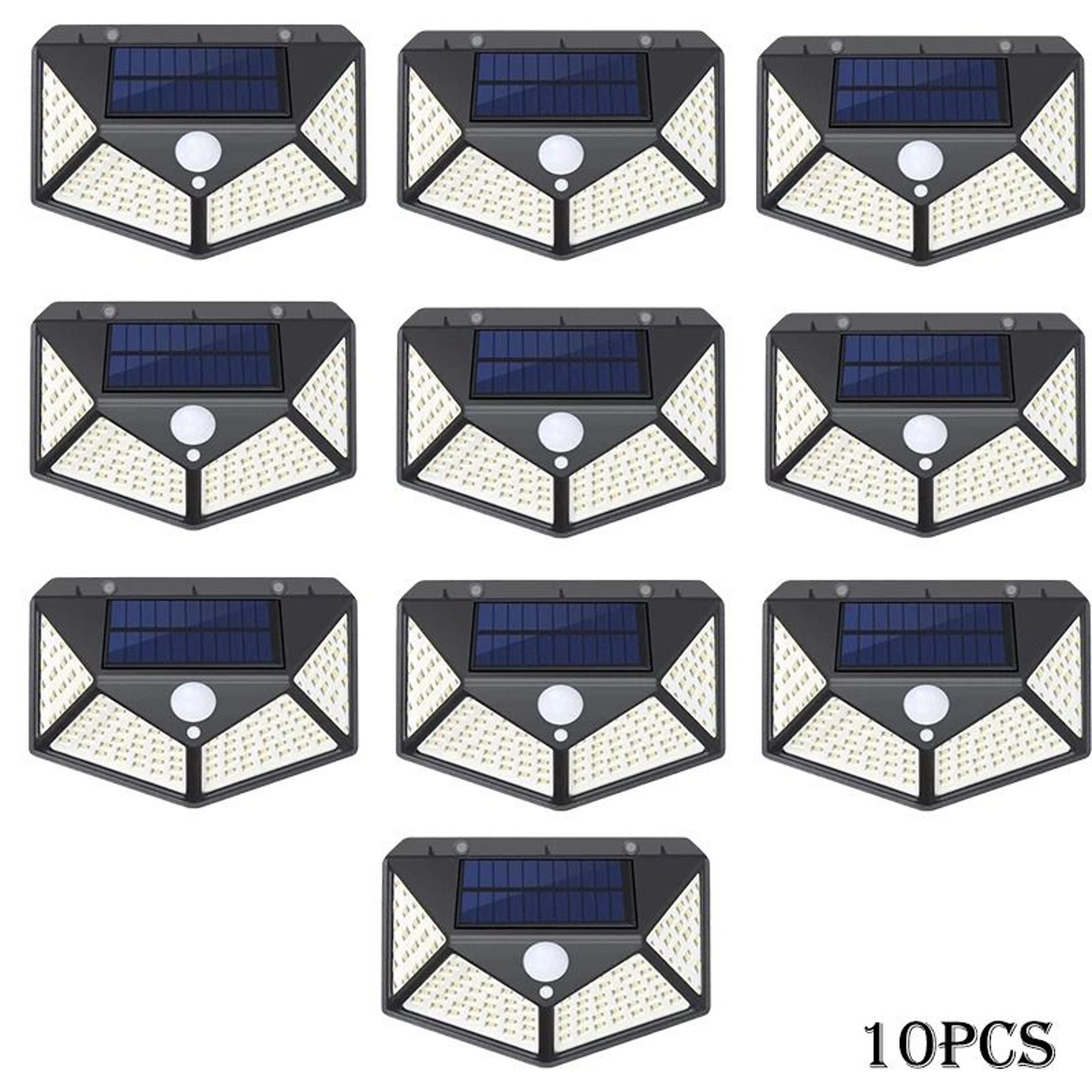 Solar Motion Sensor Wall Lights With 100 LEDs For Outdoor Security 17