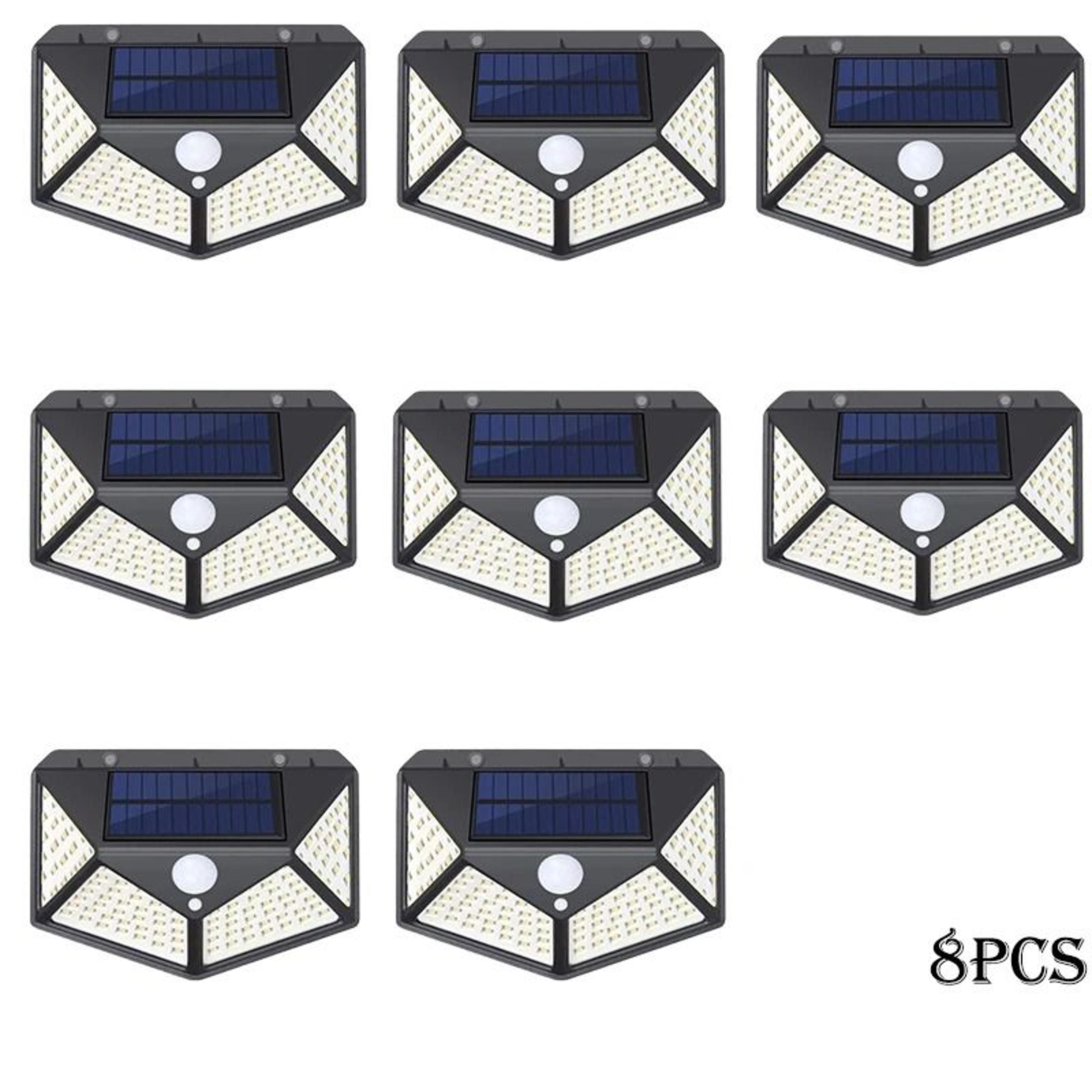 Solar Motion Sensor Wall Lights With 100 LEDs For Outdoor Security 15