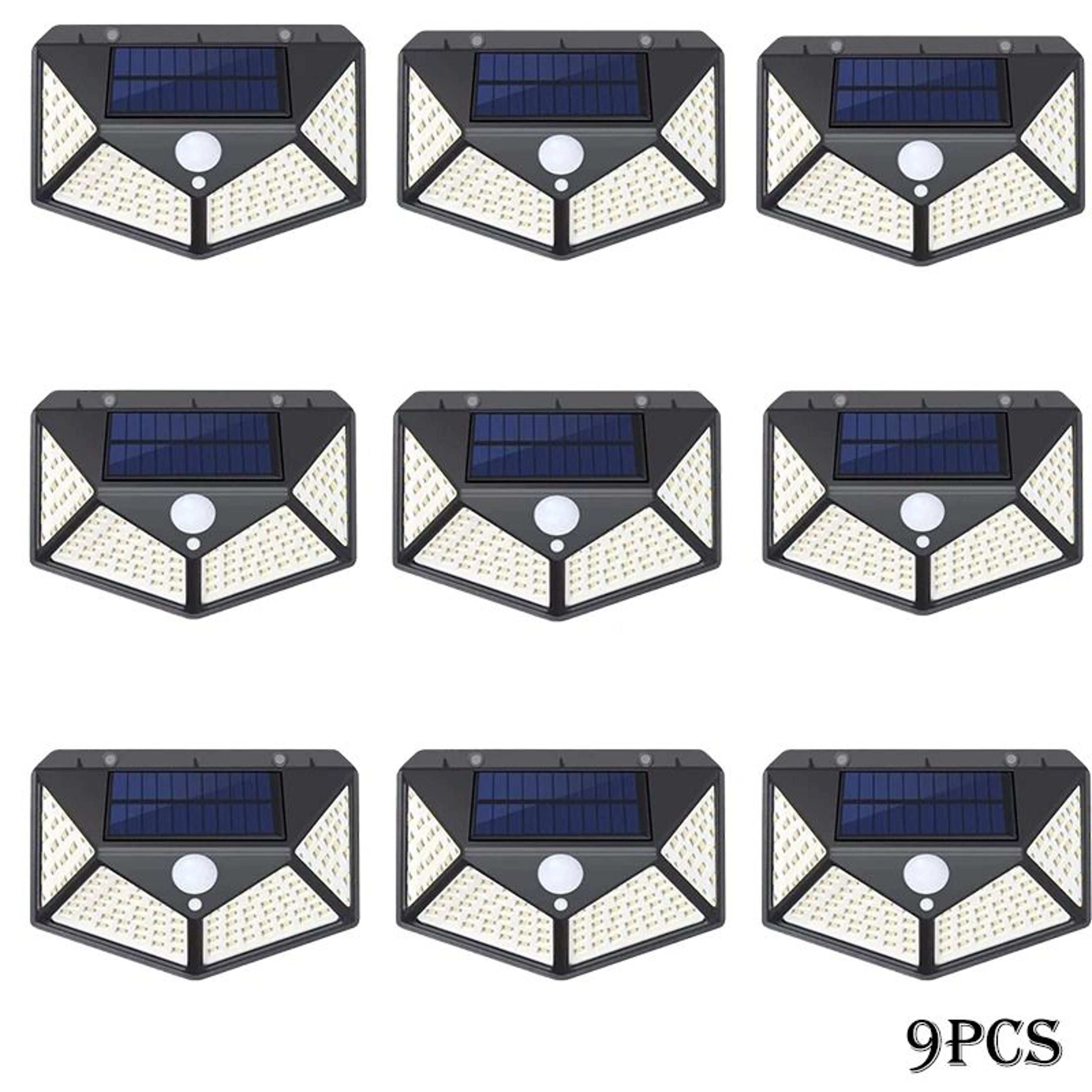 Solar Motion Sensor Wall Lights With 100 LEDs For Outdoor Security 16