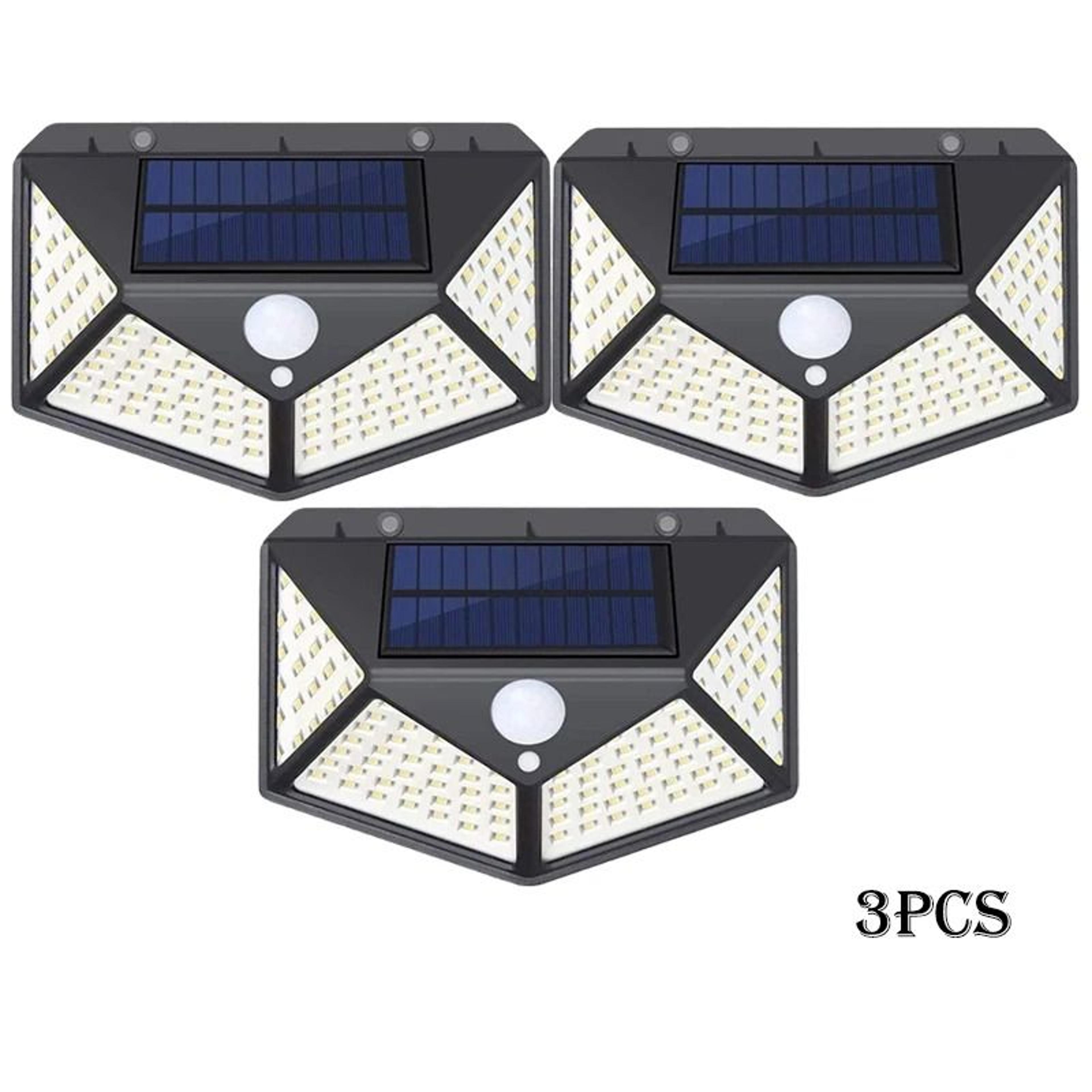 Solar Motion Sensor Wall Lights With 100 LEDs For Outdoor Security 10