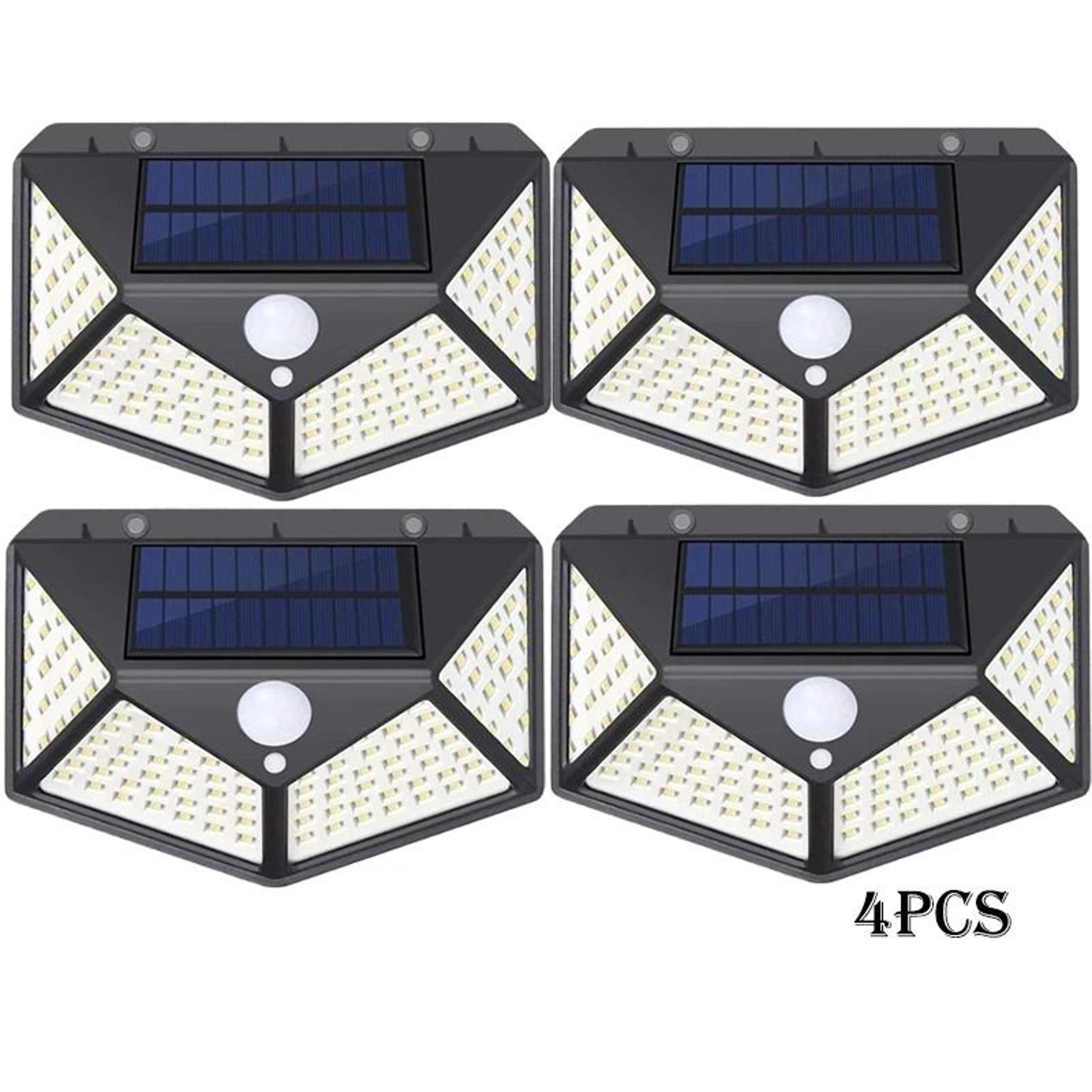 Solar Motion Sensor Wall Lights With 100 LEDs For Outdoor Security 11