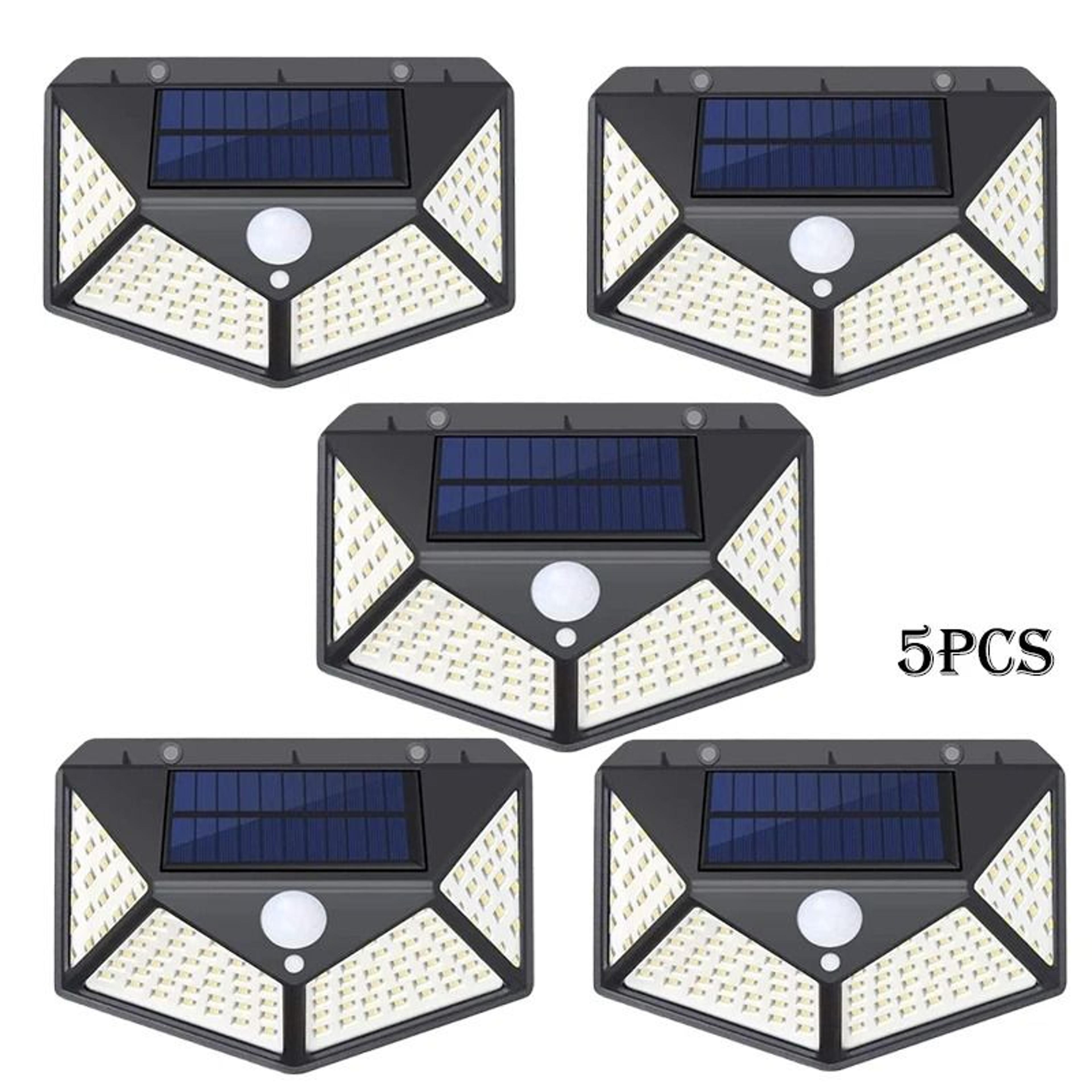 Solar Motion Sensor Wall Lights With 100 LEDs For Outdoor Security 12