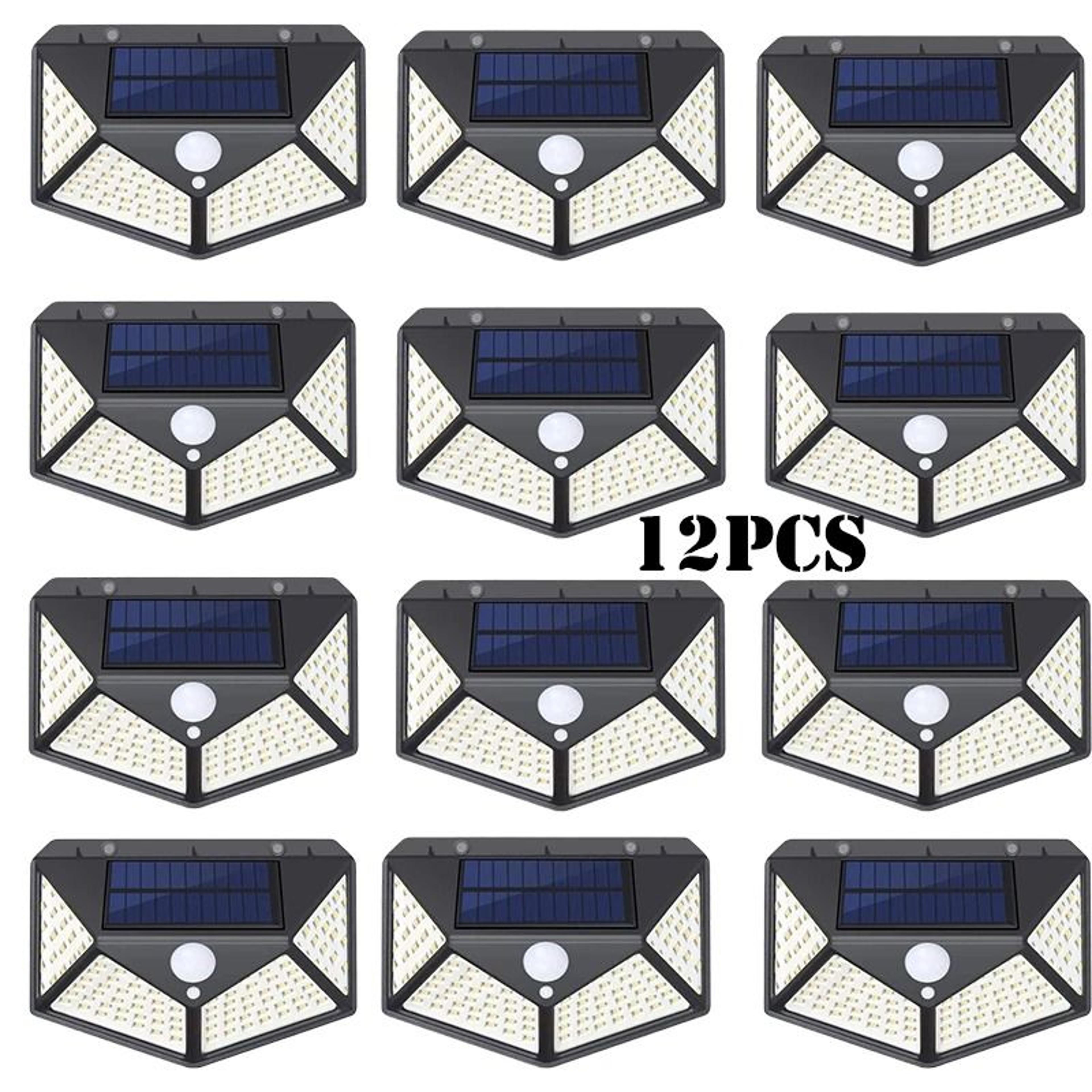 Solar Motion Sensor Wall Lights With 100 LEDs For Outdoor Security 19