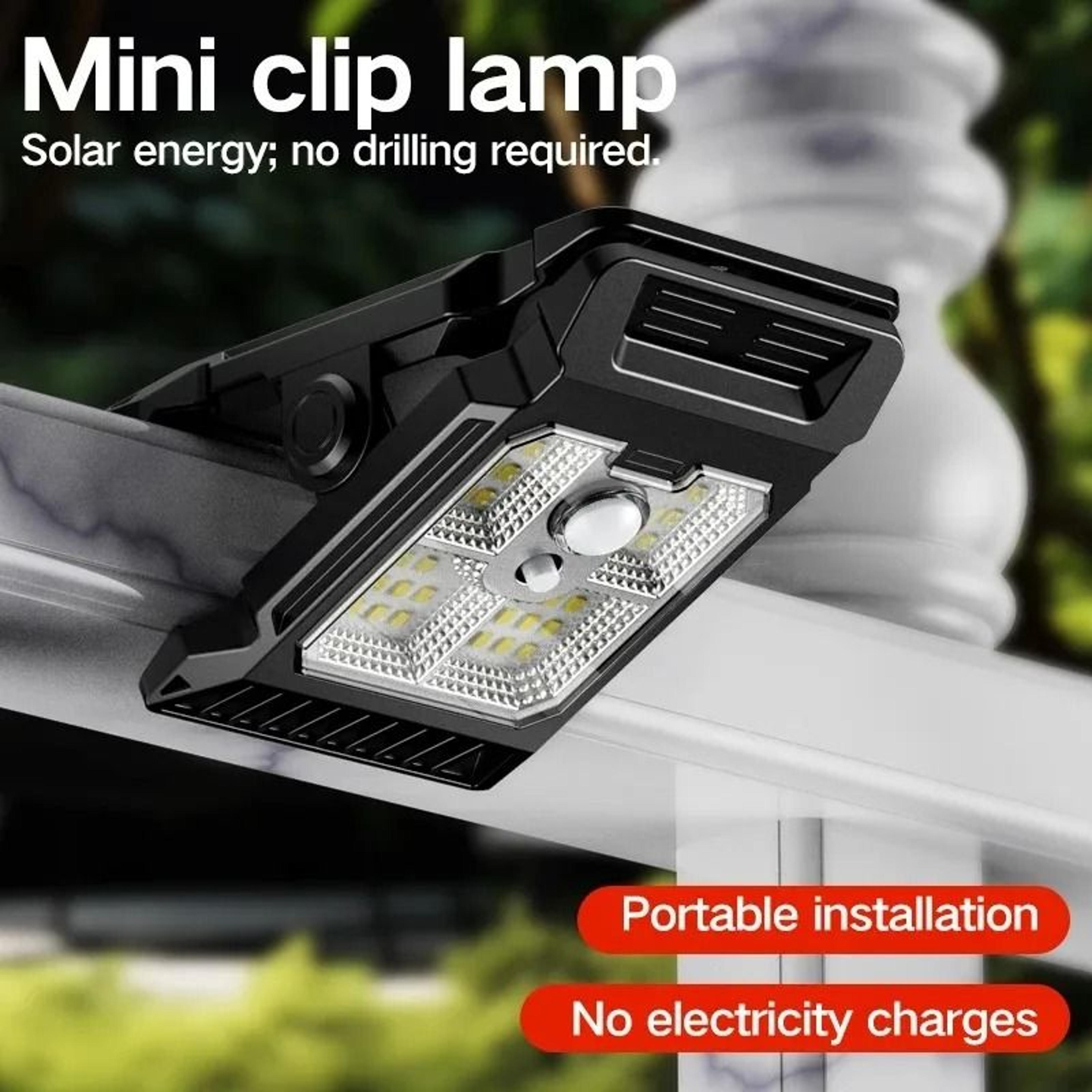 Solar Clip Motion Sensor Light For Easy Outdoor Garden Illumination Lighting 0